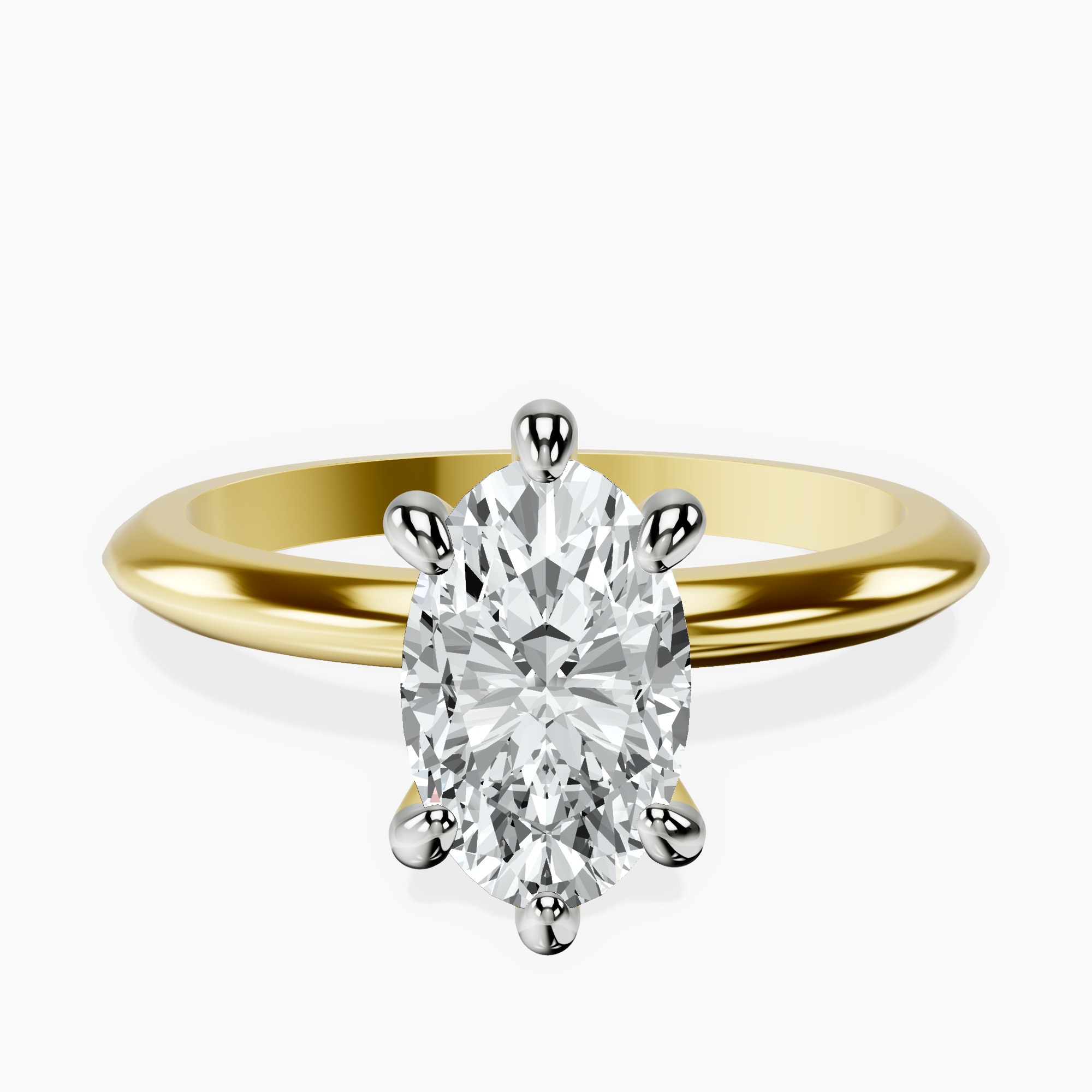 10kt Yellow Gold Alora Six Prong Solitaire Lab Diamond Ring front image