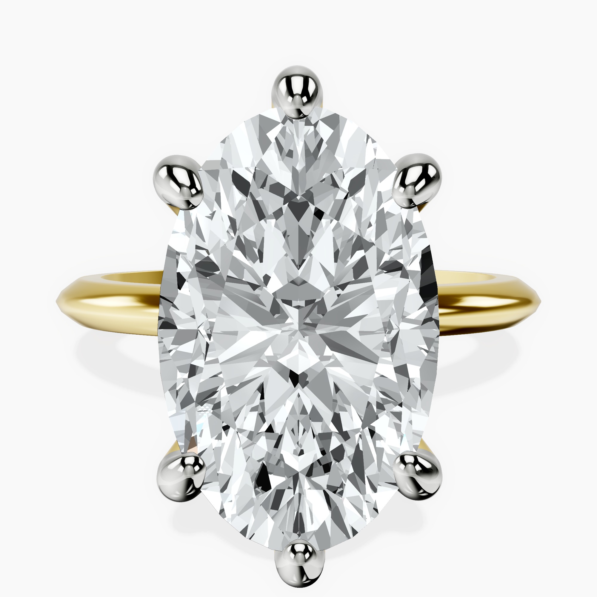 10kt Yellow Gold Alora Six Prong Solitaire Lab Diamond Ring front image