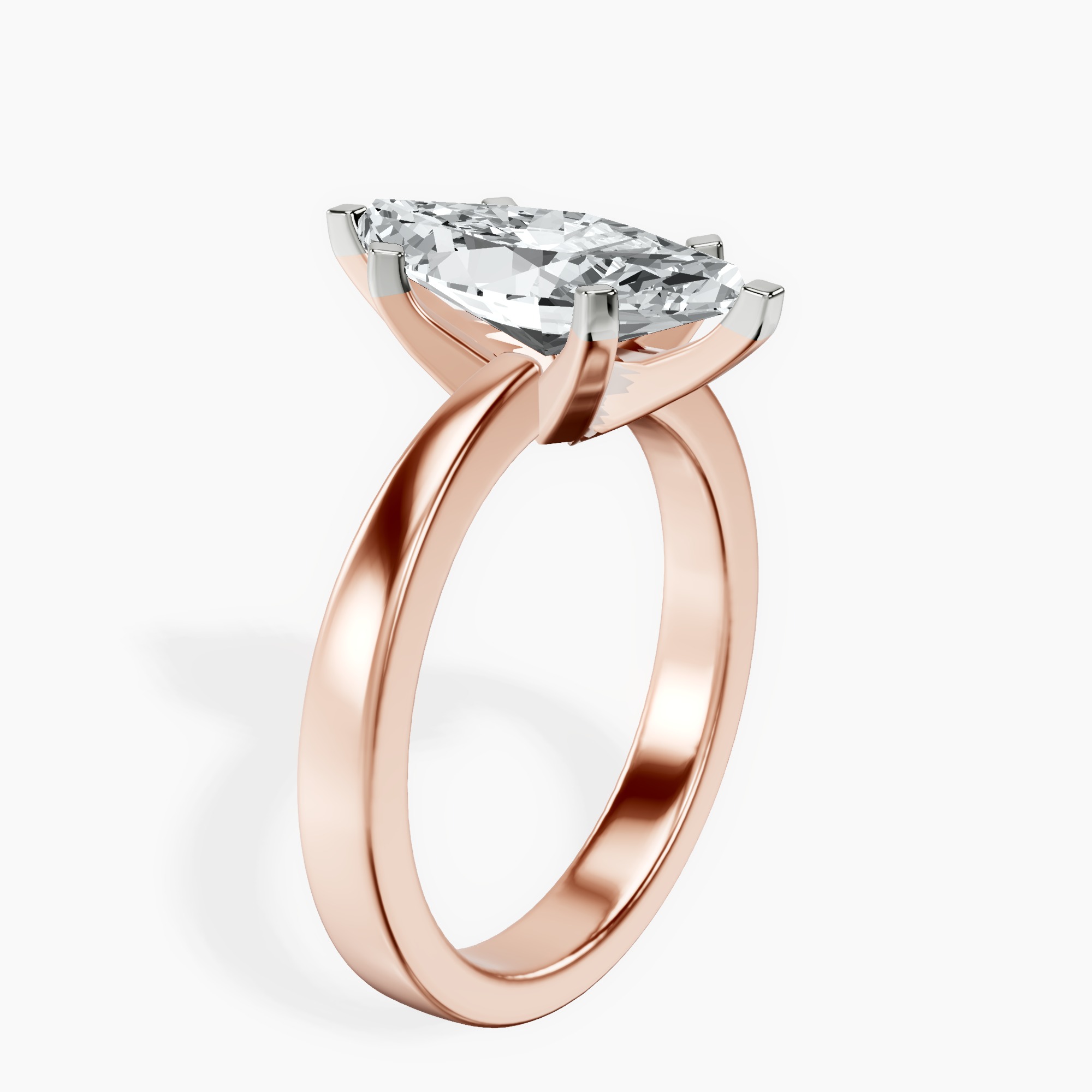 2.73 ct. marquise Jannel Tapering Ring in 18kt rose gold standing product image one