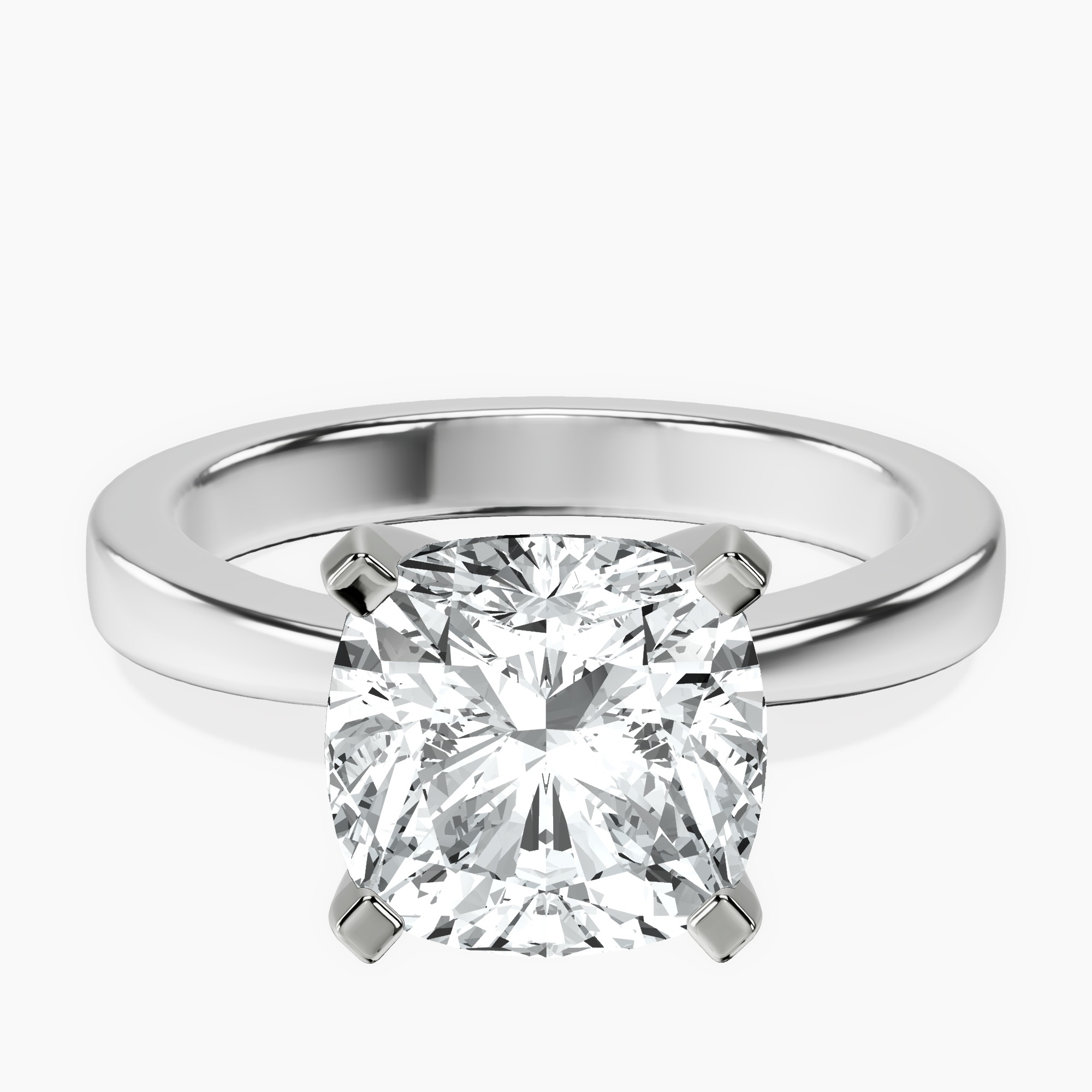 Platinum Jannel Tapering Solitaire Lab Diamond Ring front image