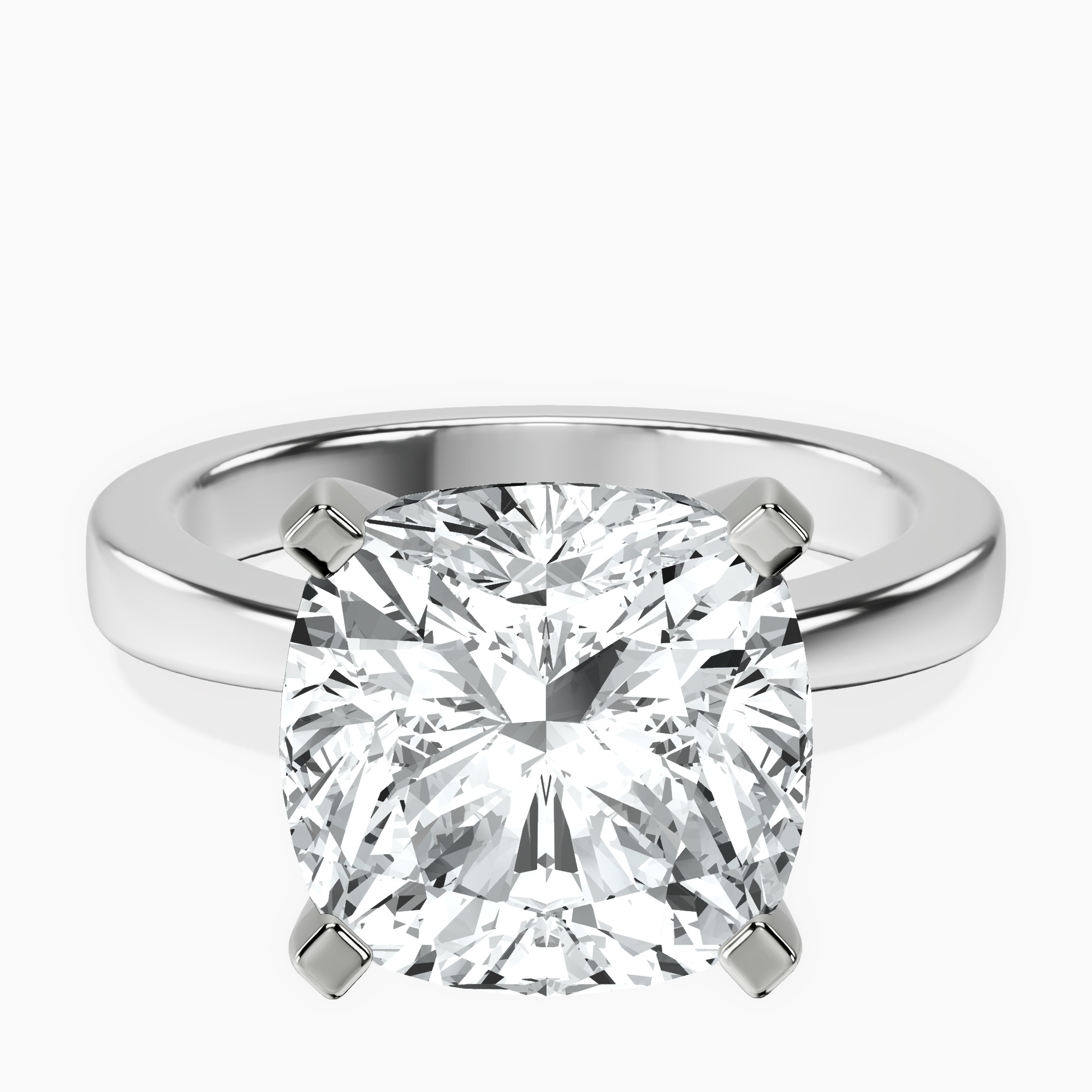Platinum Jannel Tapering Solitaire Lab Diamond Ring front image