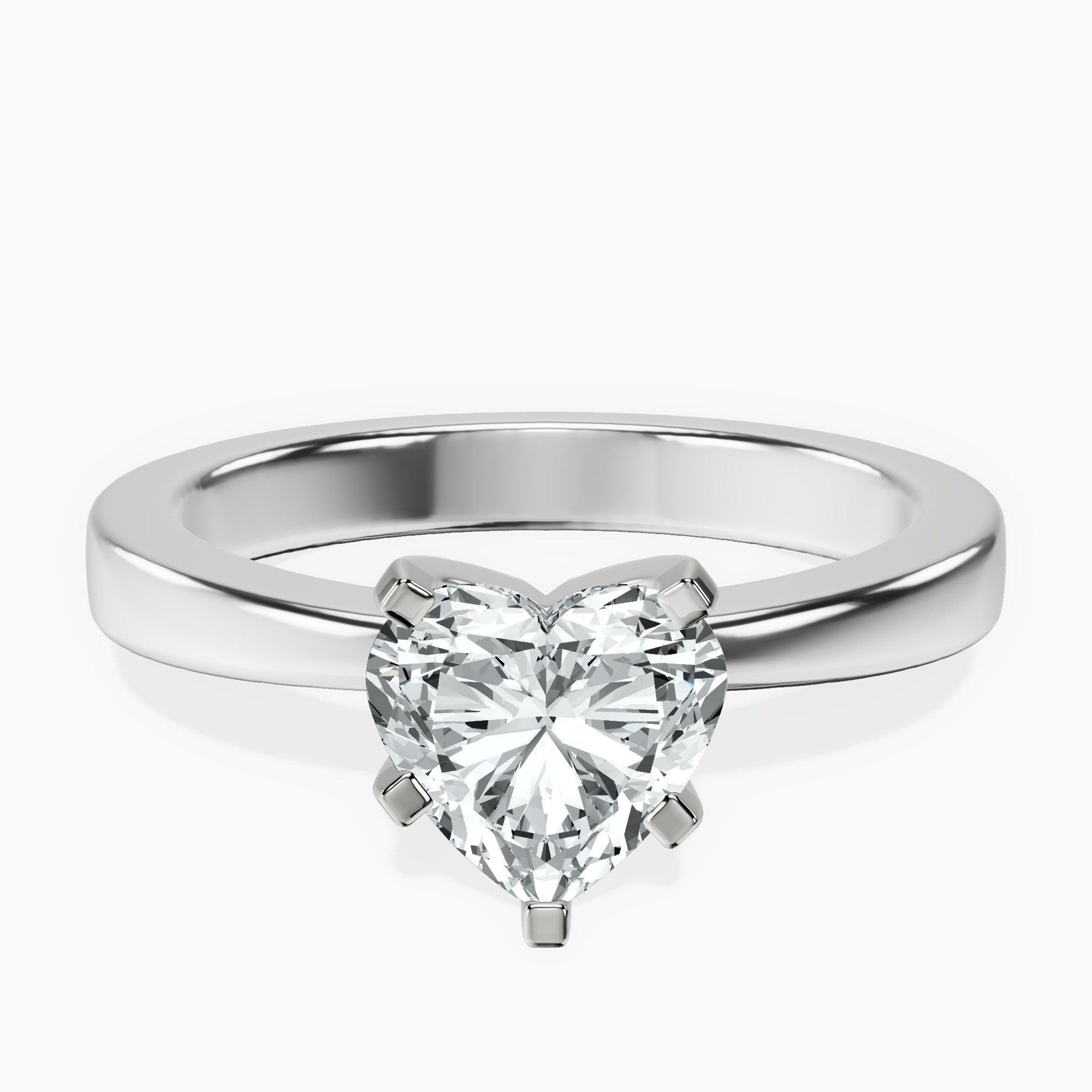 Platinum Jannel Tapering Solitaire Lab Diamond Ring front image
