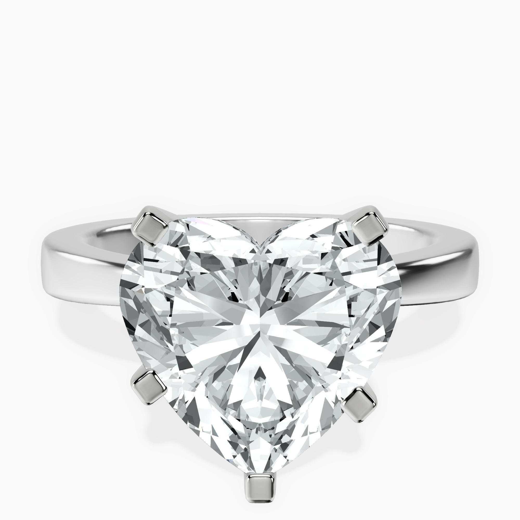 Platinum Jannel Tapering Solitaire Lab Diamond Ring front image