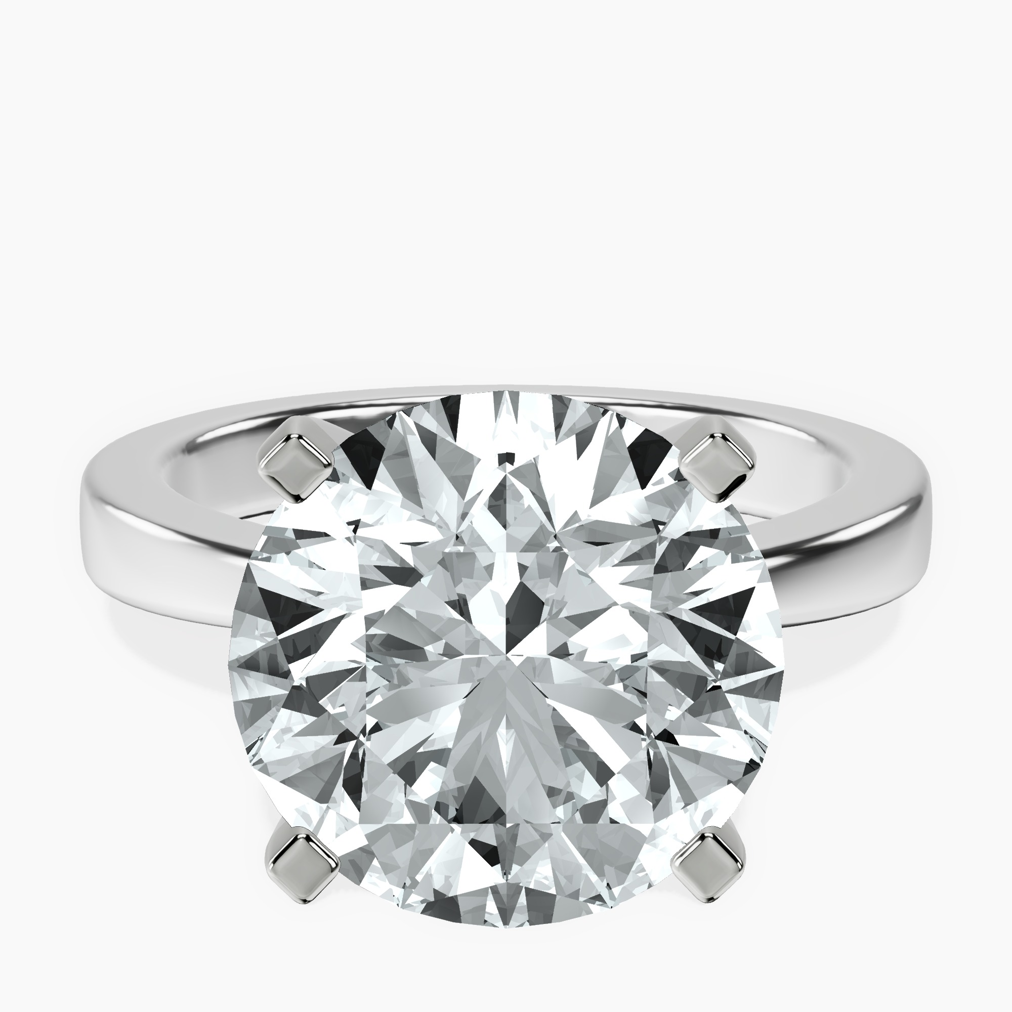 10kt White Gold Jannel Tapering Solitaire Lab Diamond Ring front image