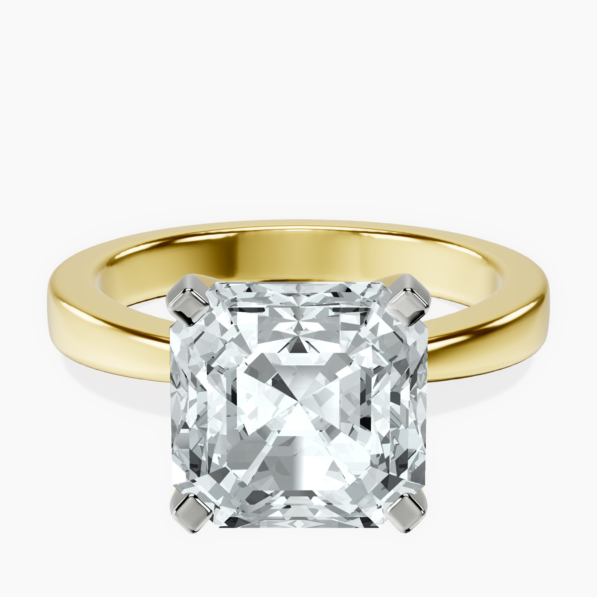 14kt Yellow Gold Jannel Tapering Solitaire Lab Diamond Ring front image