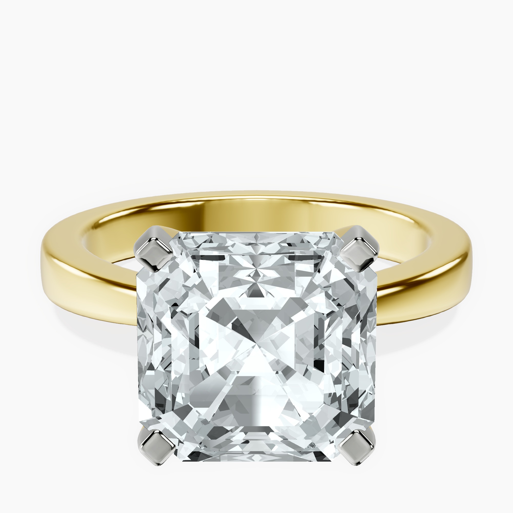 14kt Yellow Gold Jannel Tapering Solitaire Lab Diamond Ring front image