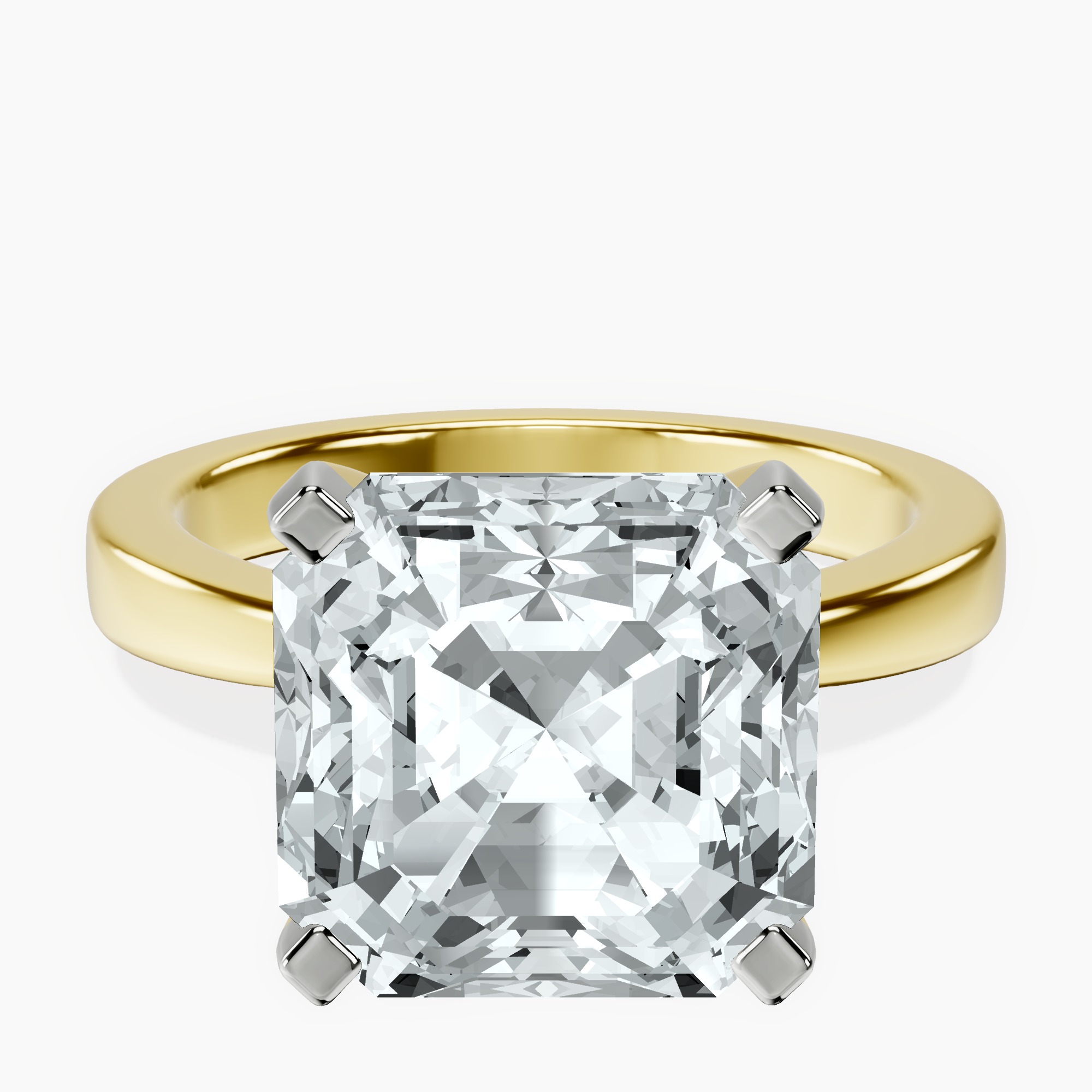 14kt Yellow Gold Jannel Tapering Solitaire Lab Diamond Ring front image