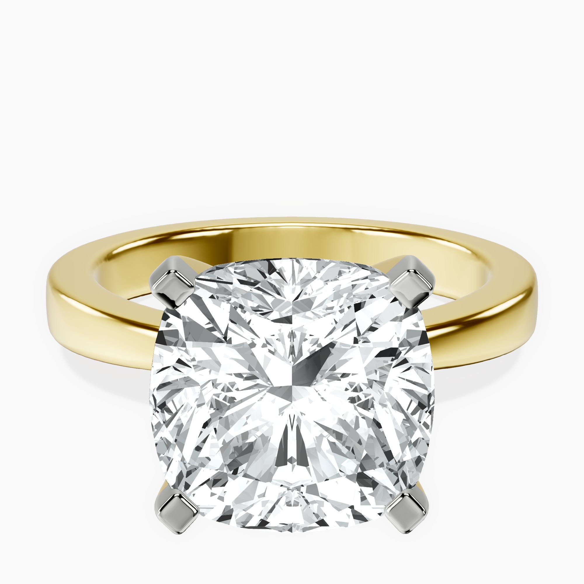 14kt Yellow Gold Jannel Tapering Solitaire Lab Diamond Ring front image