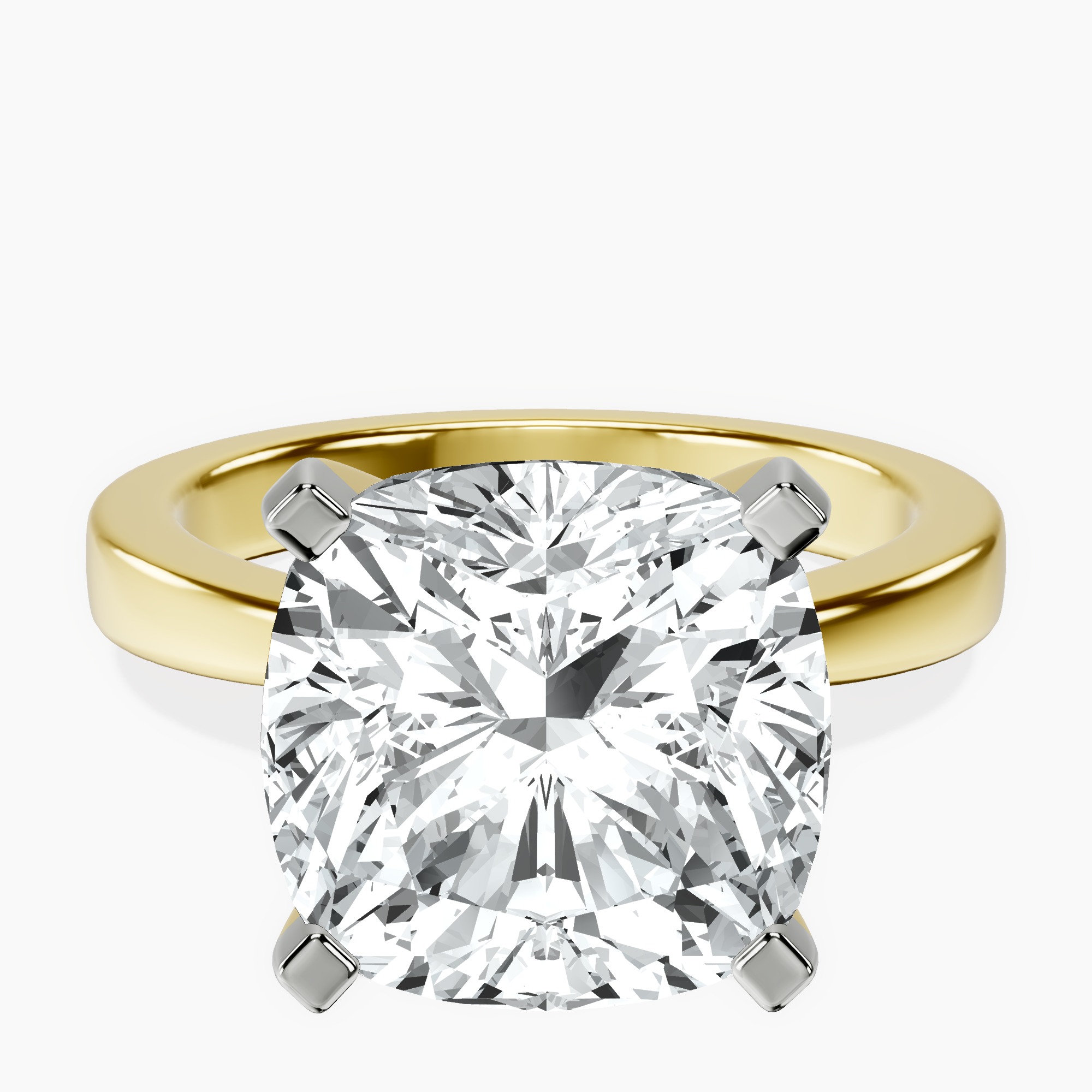 10kt Yellow Gold Jannel Tapering Solitaire Lab Diamond Ring front image