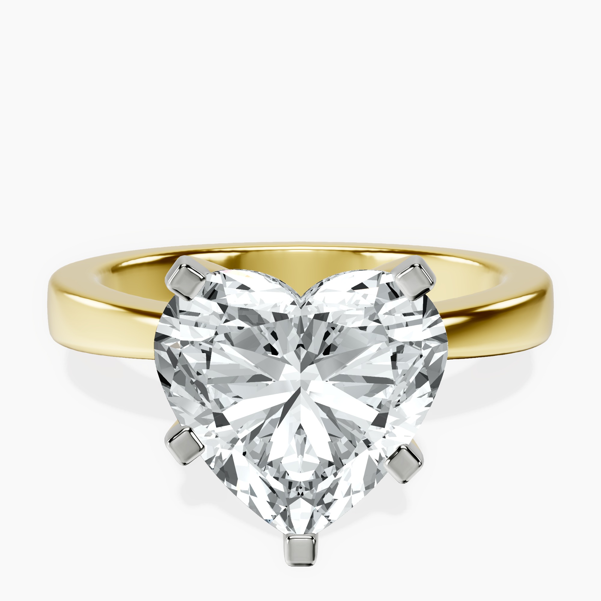 14kt Yellow Gold Jannel Tapering Solitaire Lab Diamond Ring front image