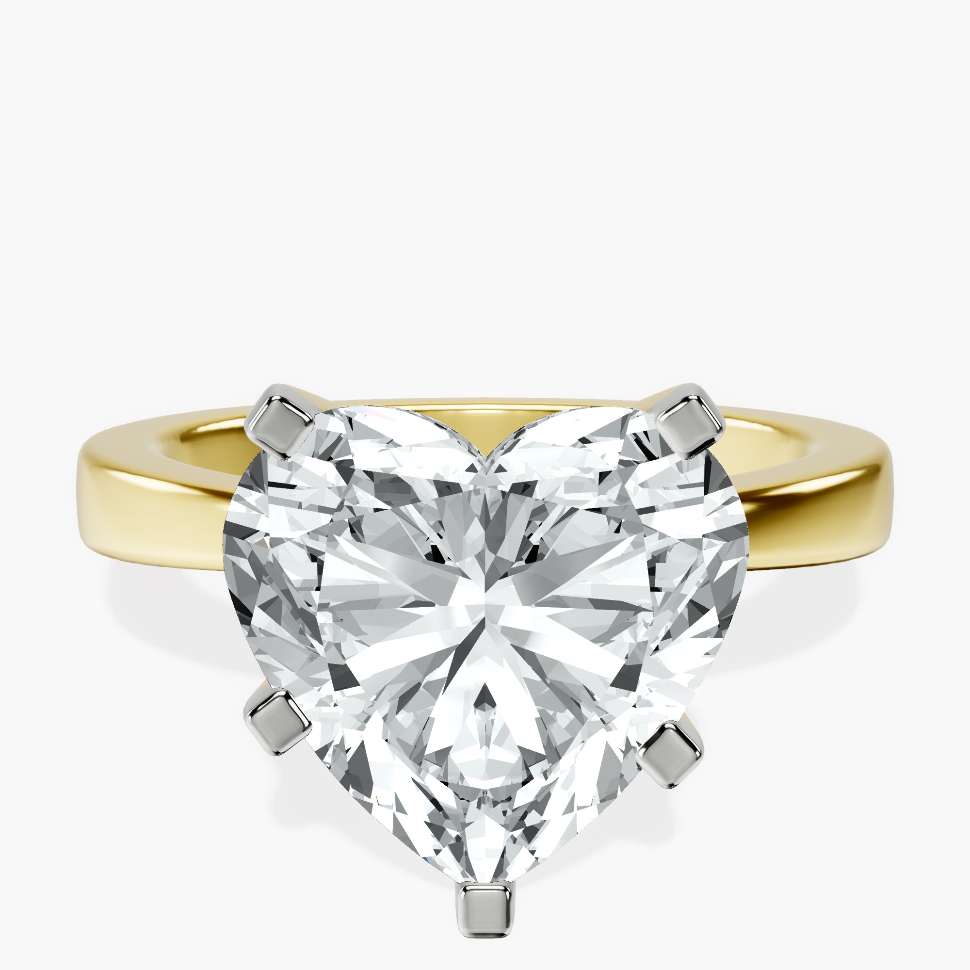 14kt Yellow Gold Jannel Tapering Solitaire Lab Diamond Ring front image