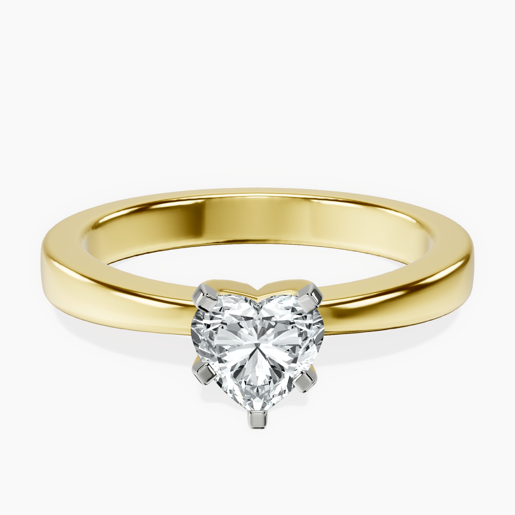 14kt Yellow Gold Jannel Tapering Solitaire Lab Diamond Ring front image