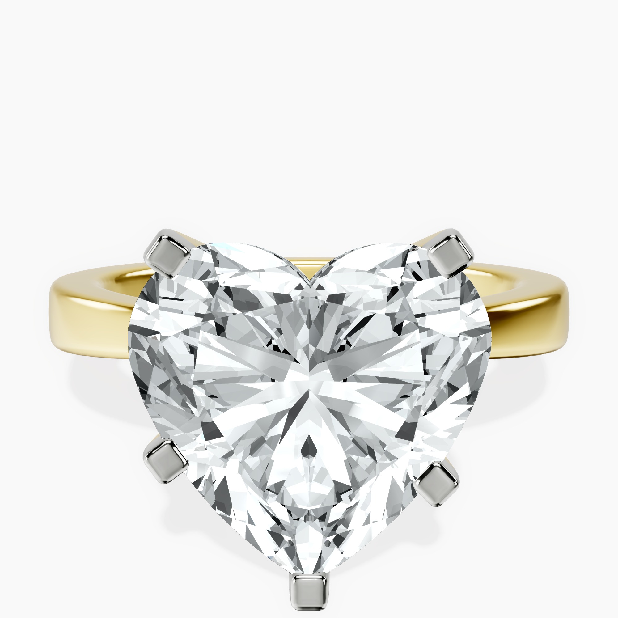 14kt Yellow Gold Jannel Tapering Solitaire Lab Diamond Ring front image