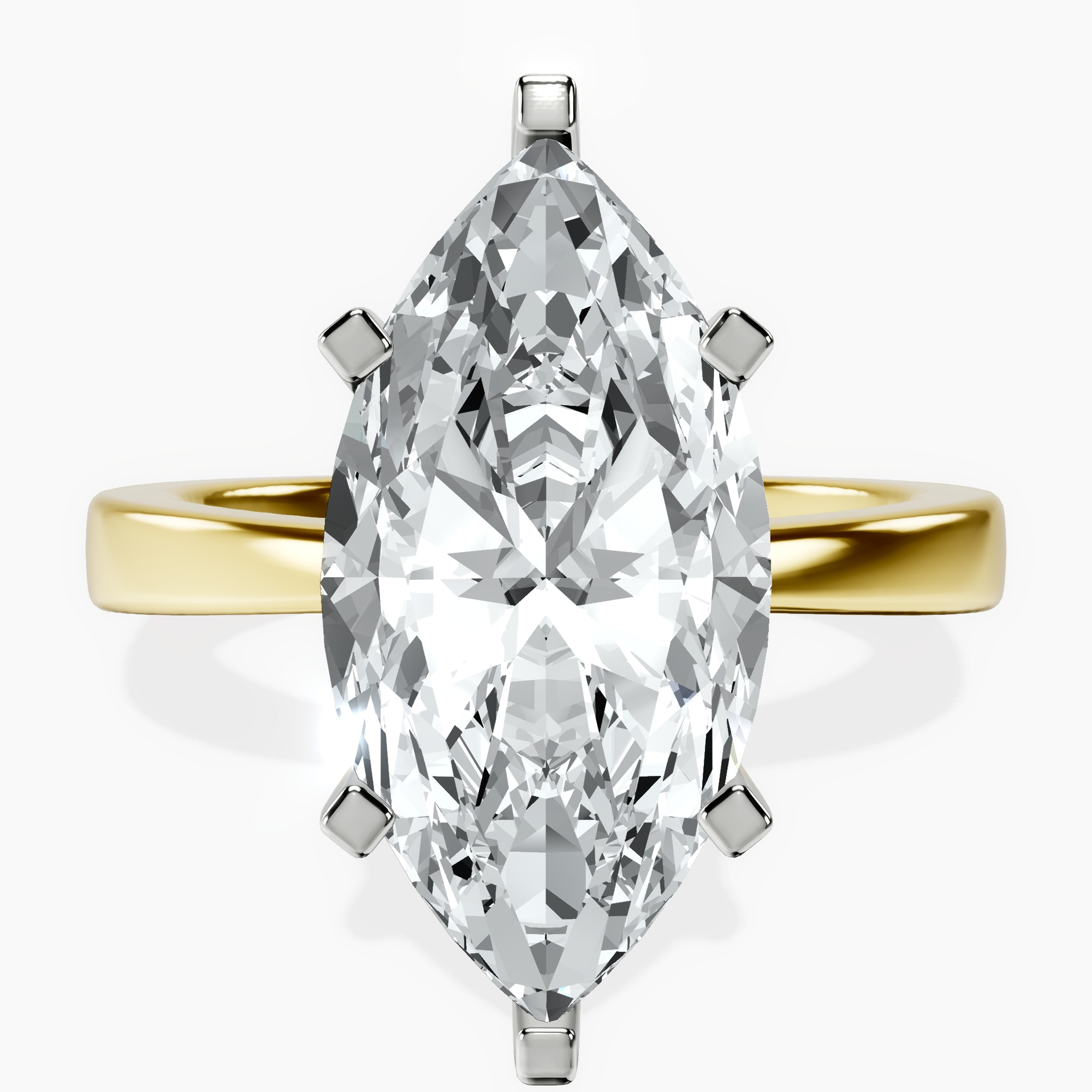14kt Yellow Gold Jannel Tapering Solitaire Lab Diamond Ring front image