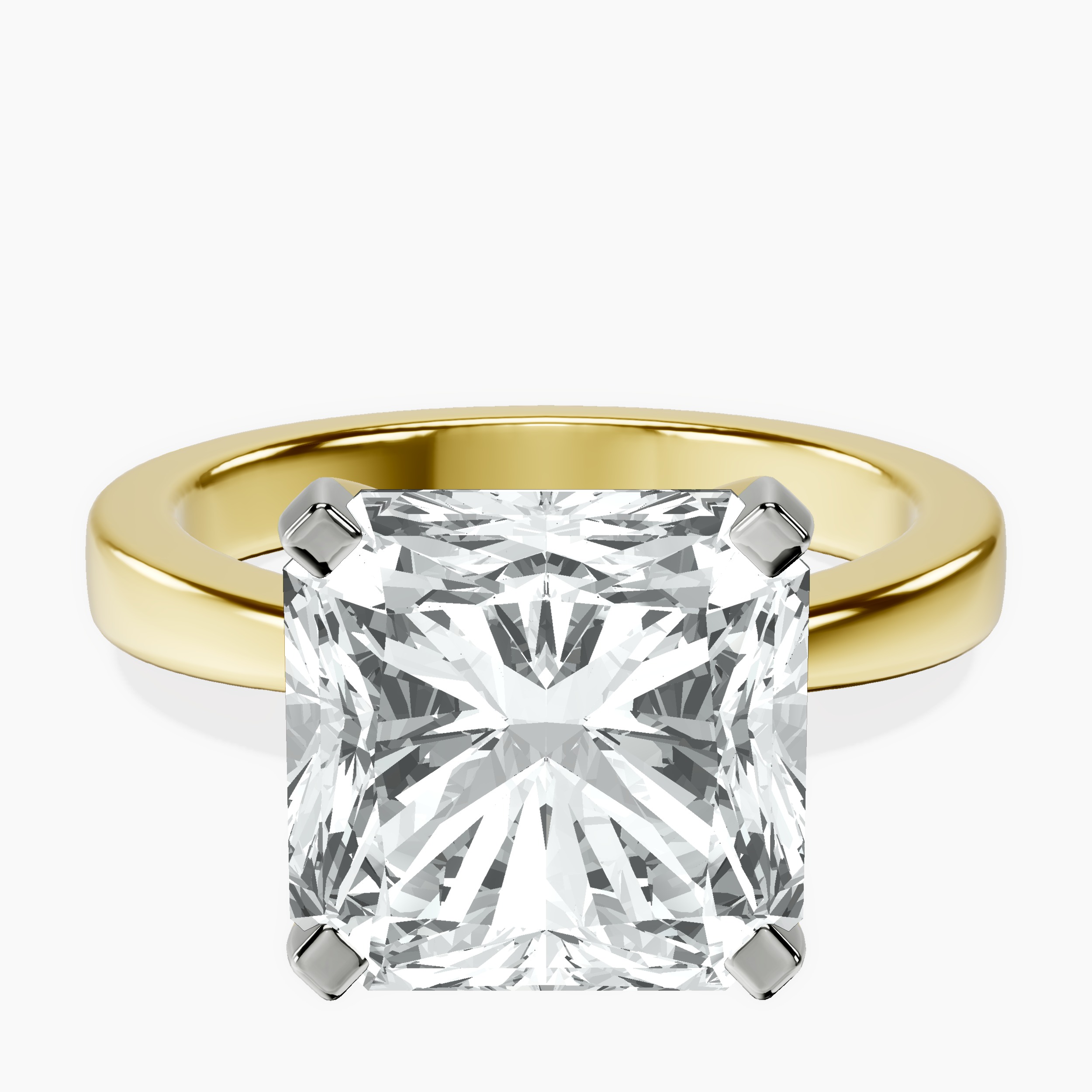 10kt Yellow Gold Jannel Tapering Solitaire Lab Diamond Ring front image