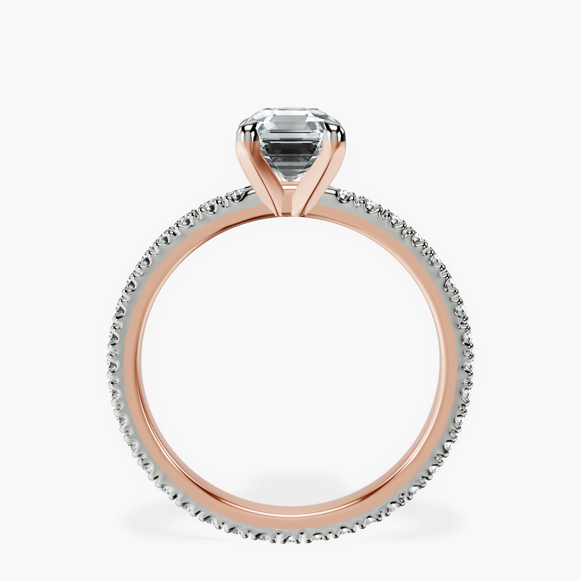 14kt Rose Gold Claire Full Eternity Lab Diamond Ring side right image one