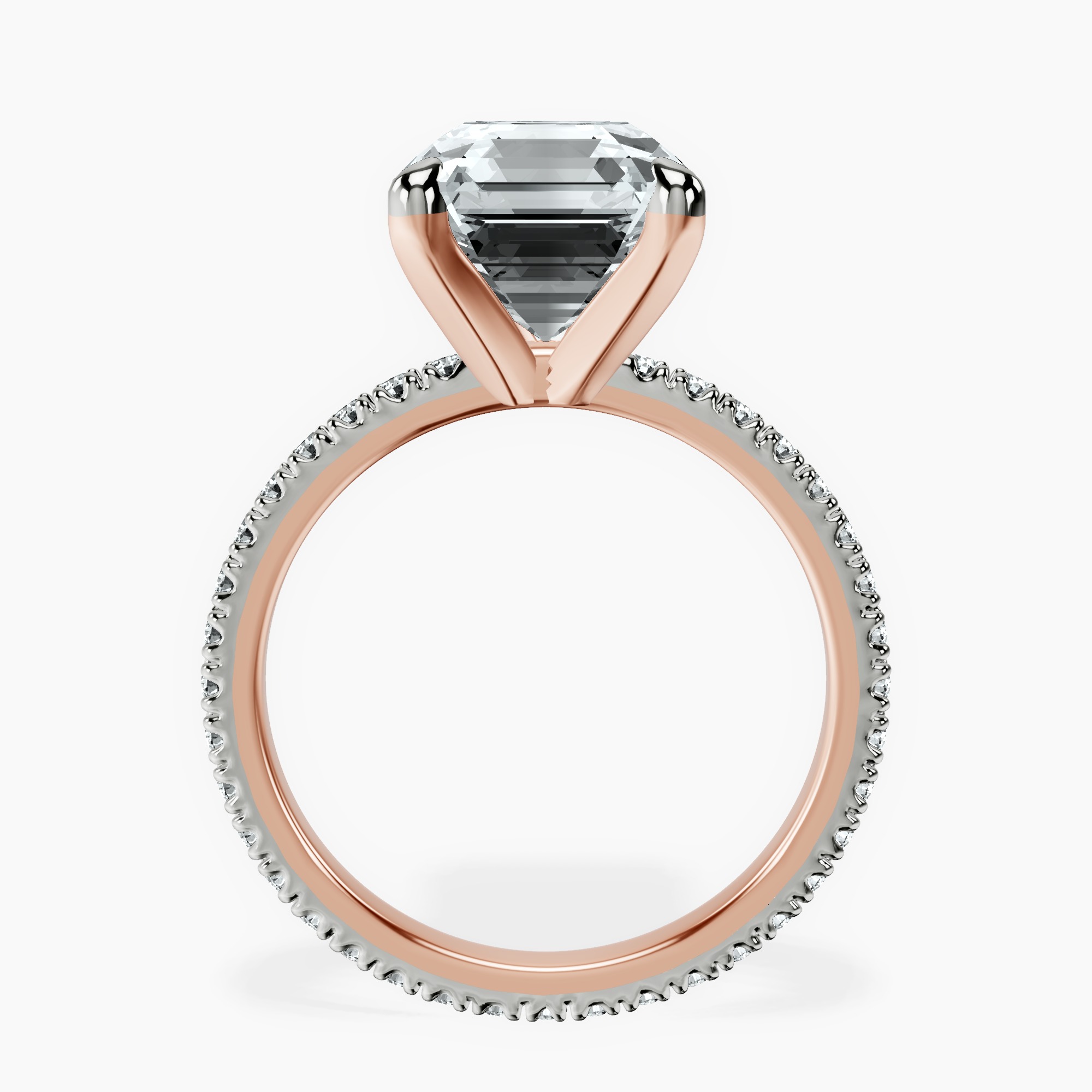 14kt Rose Gold Claire Full Eternity Lab Diamond Ring side right image one