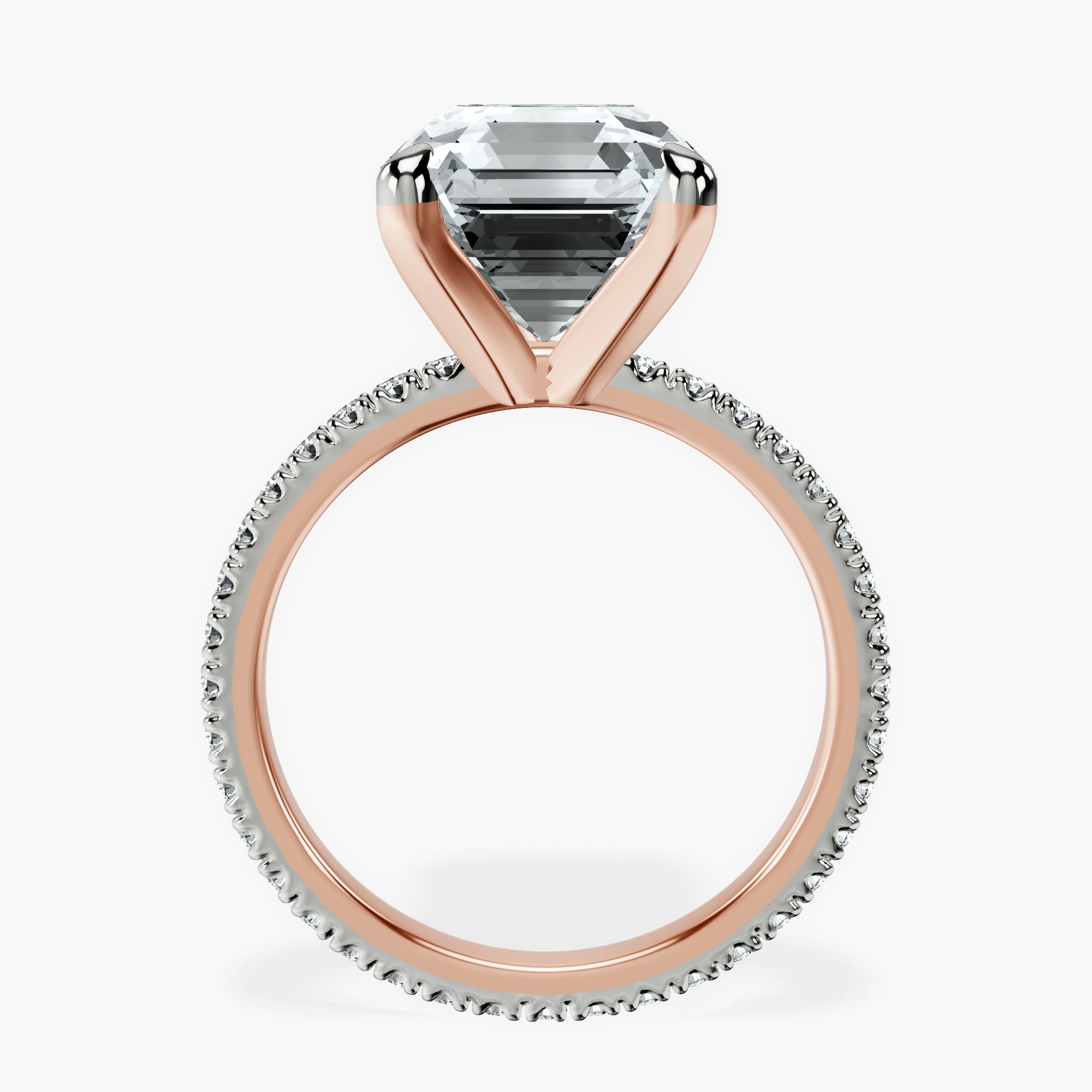 18kt Rose Gold Claire Full Eternity Lab Diamond Ring side right image one