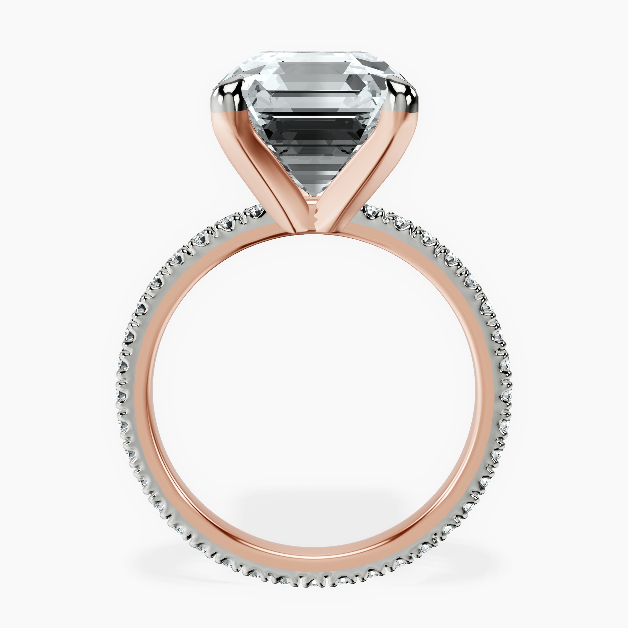 10kt Rose Gold Claire Full Eternity Lab Diamond Ring side right image one