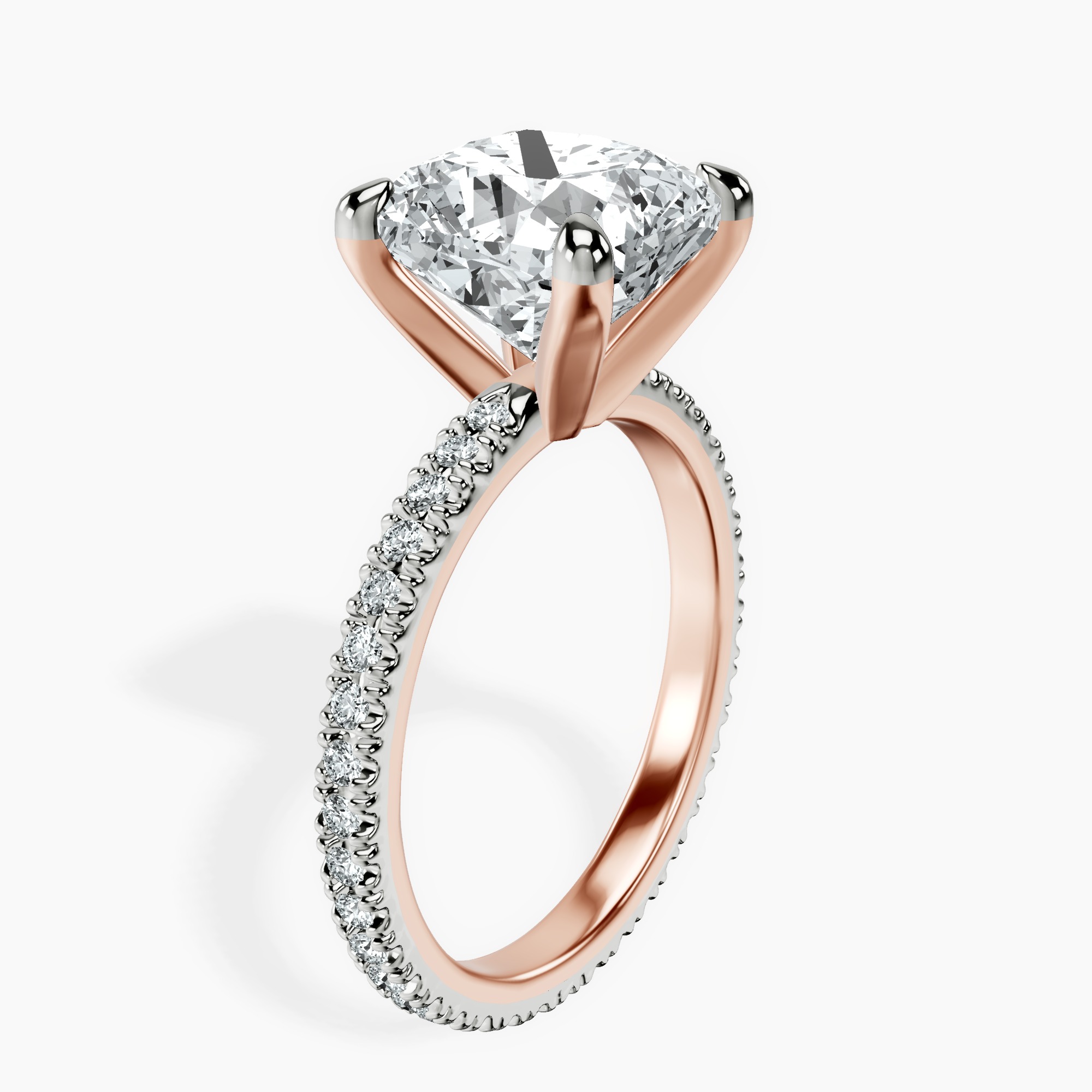 10kt Rose Gold Claire Full Eternity Lab Diamond Ring standing product image one
