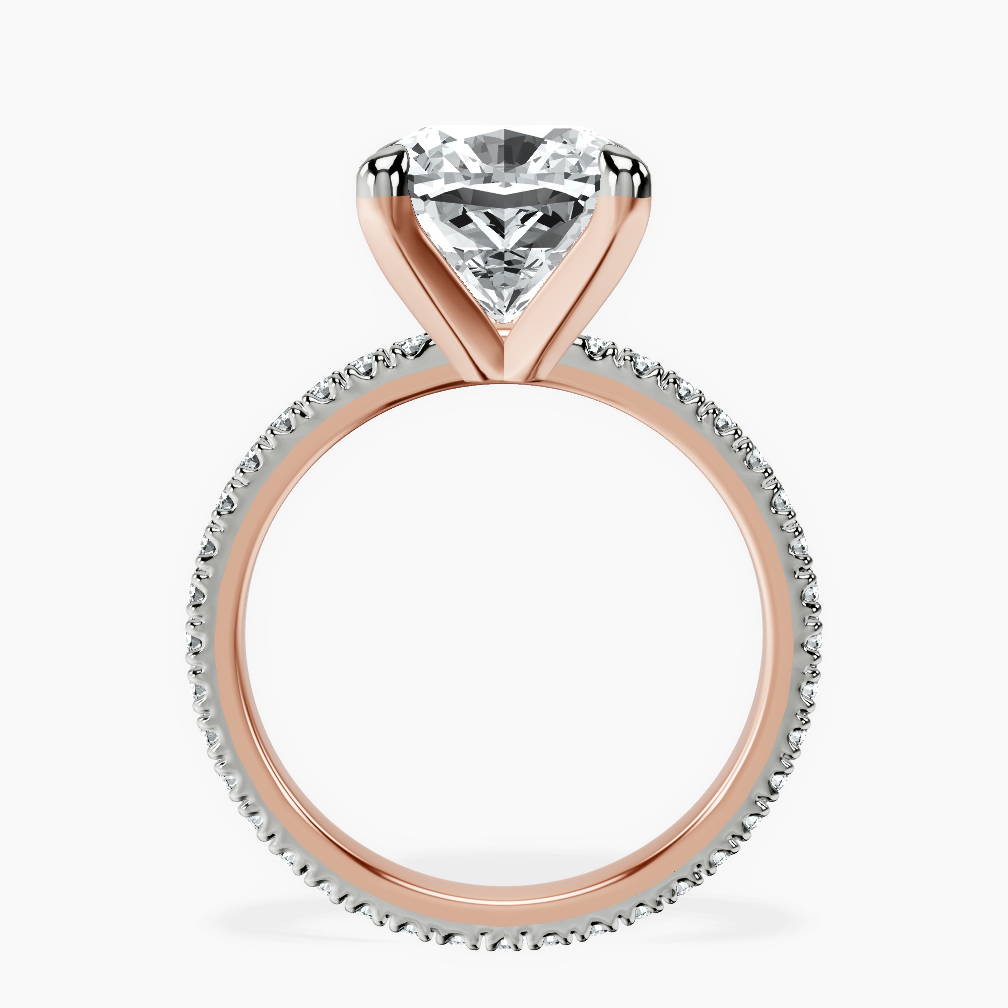 10kt Rose Gold Claire Full Eternity Lab Diamond Ring side right image one