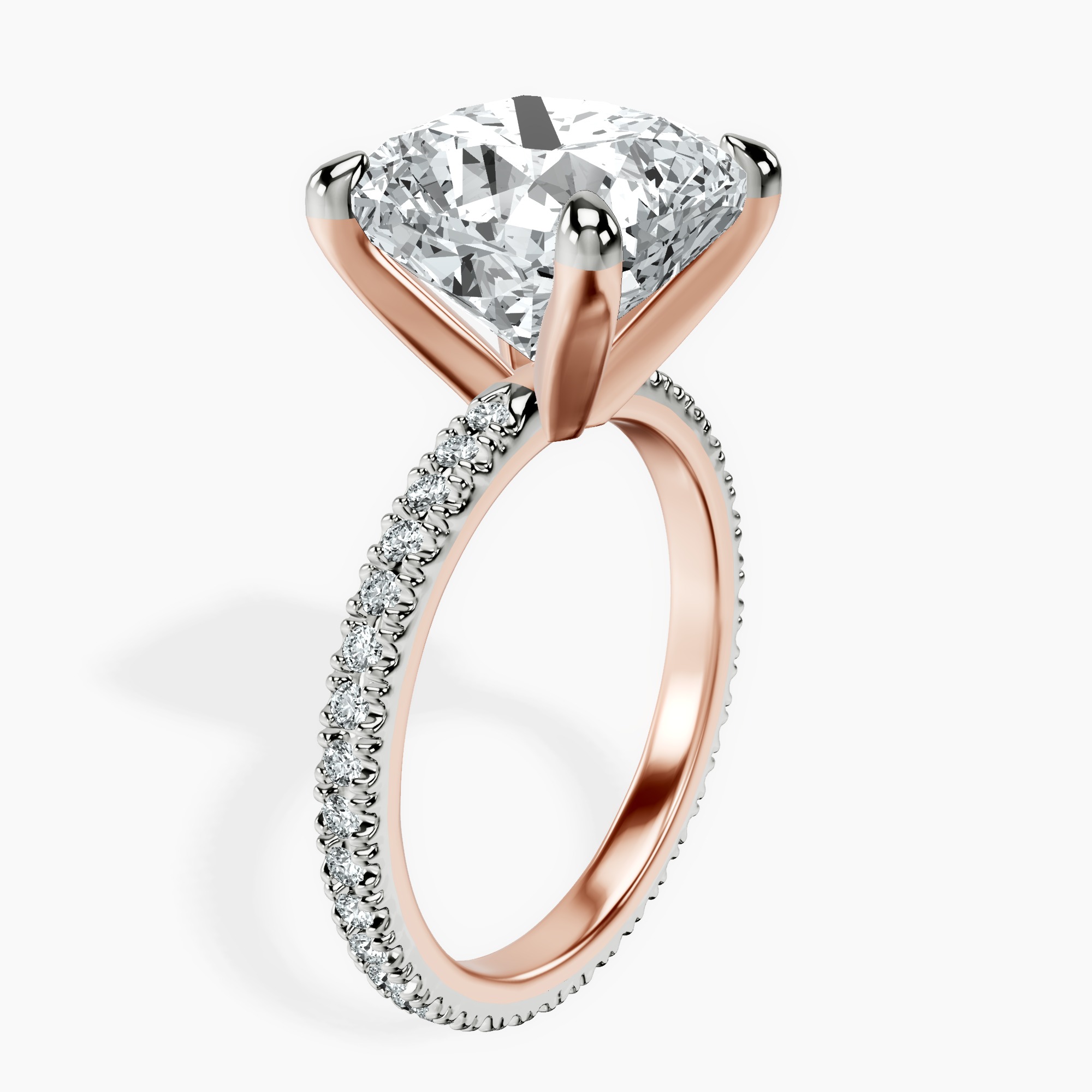18kt Rose Gold Claire Full Eternity Lab Diamond Ring standing product image one