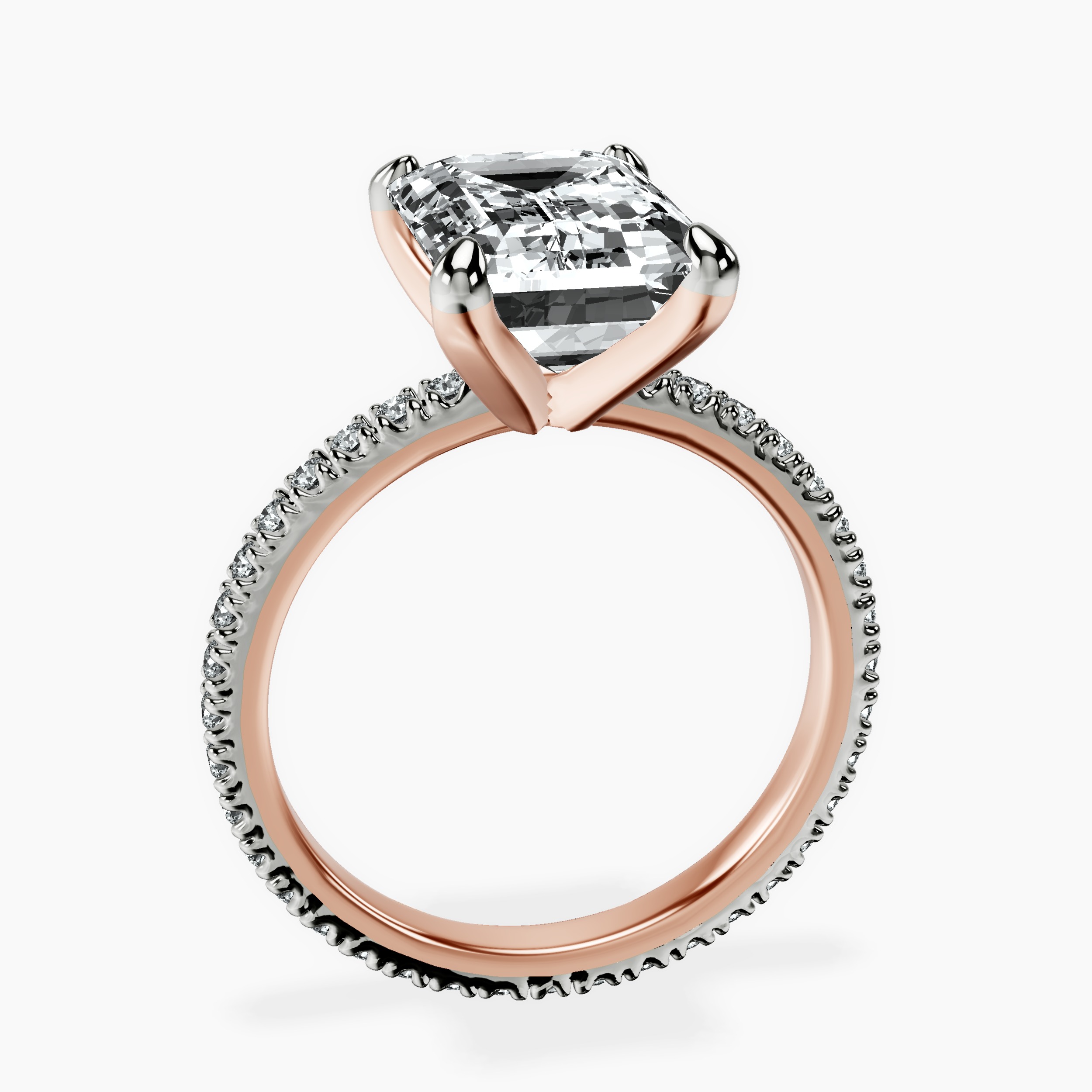 14kt Rose Gold Claire Full Eternity Lab Diamond Ring side right image one