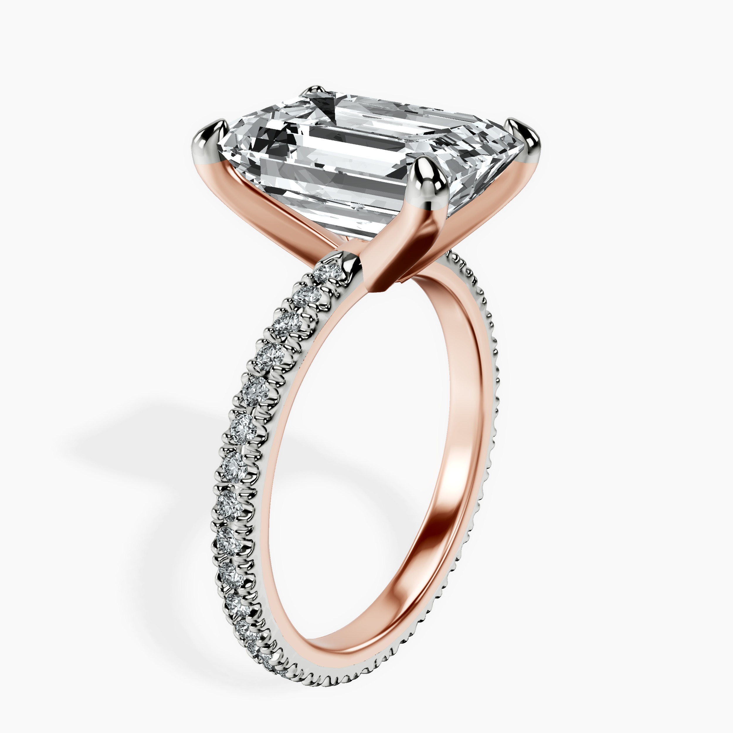 10kt Rose Gold Claire Full Eternity Lab Diamond Ring standing product image one