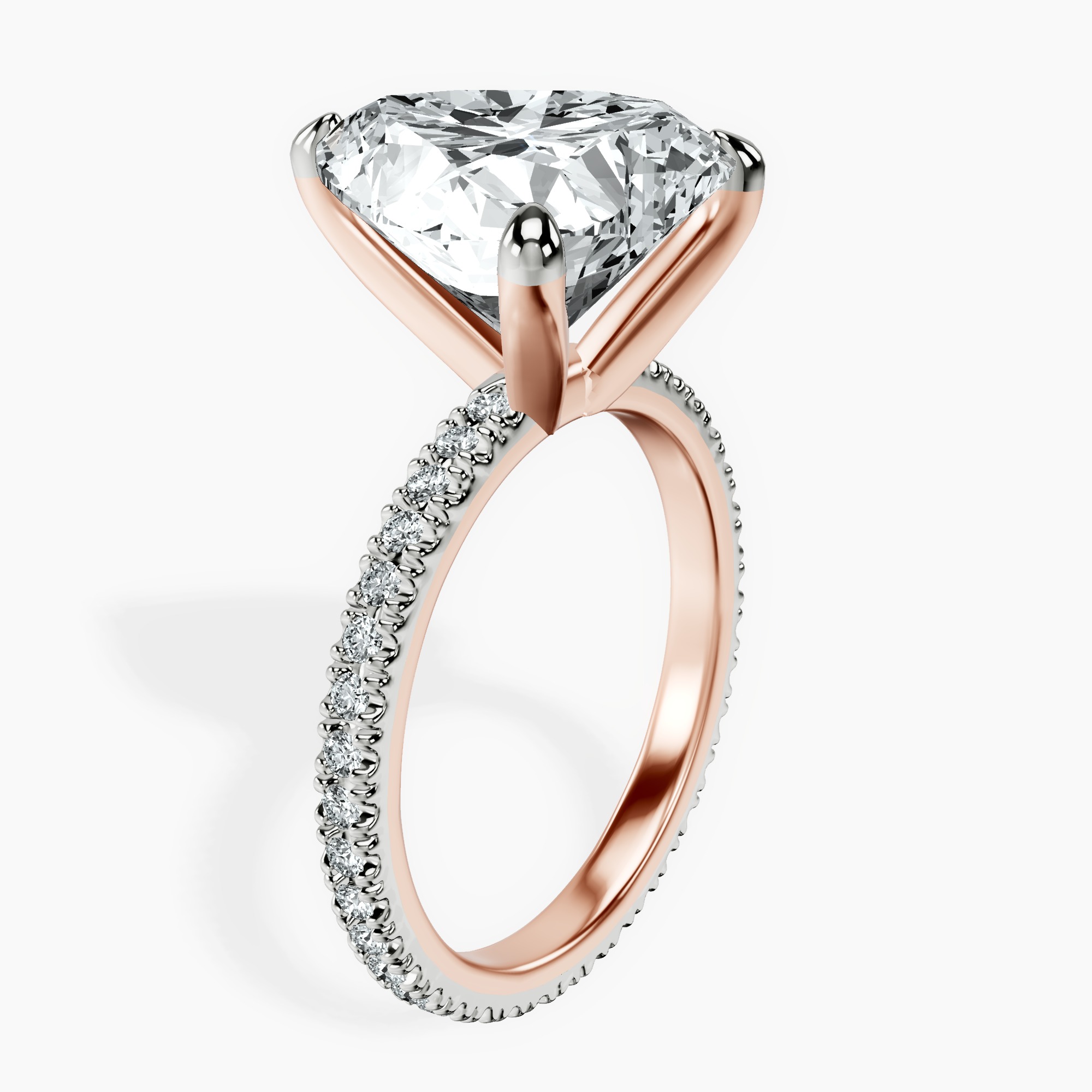 10kt Rose Gold Claire Full Eternity Lab Diamond Ring standing product image one
