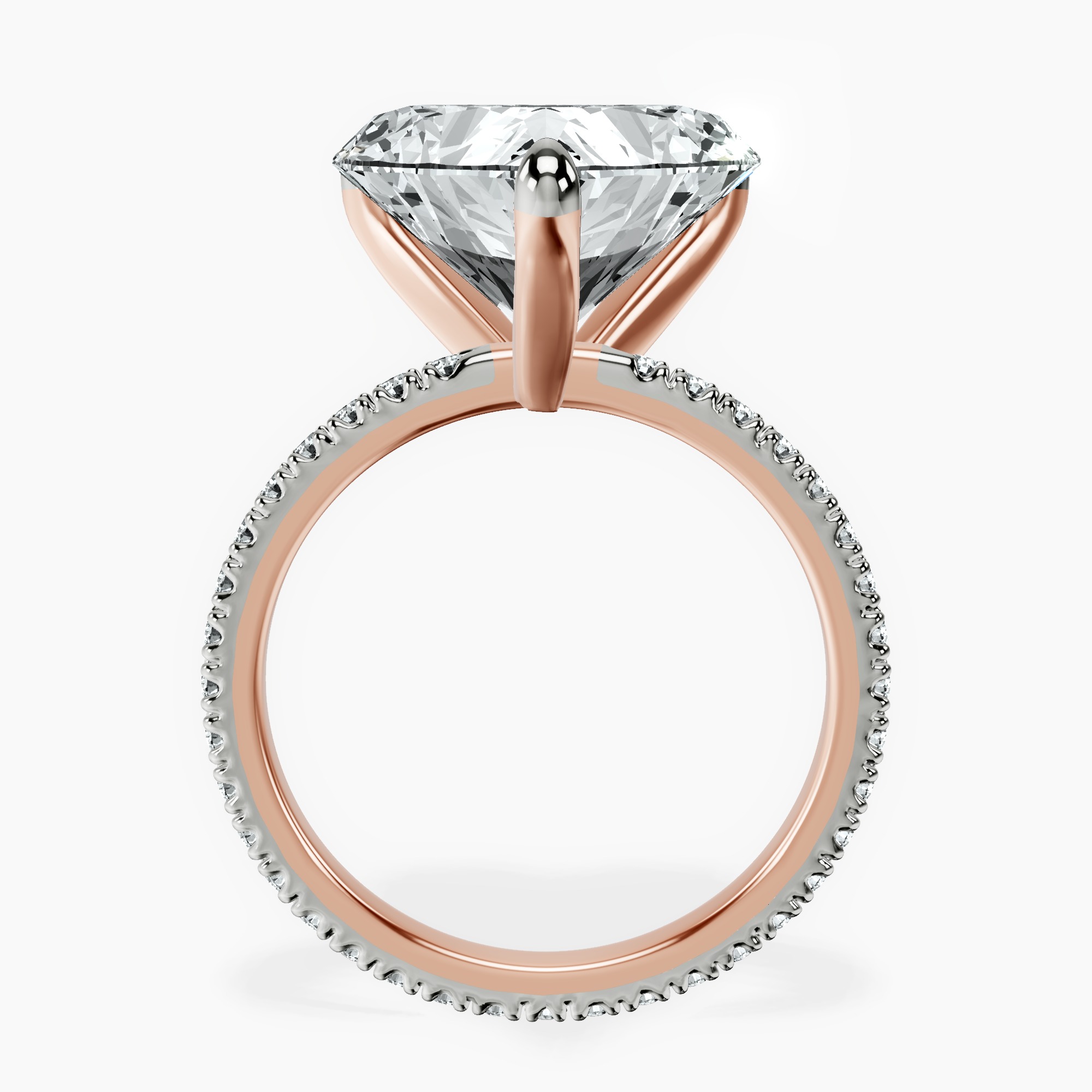10kt Rose Gold Claire Full Eternity Lab Diamond Ring side right image one