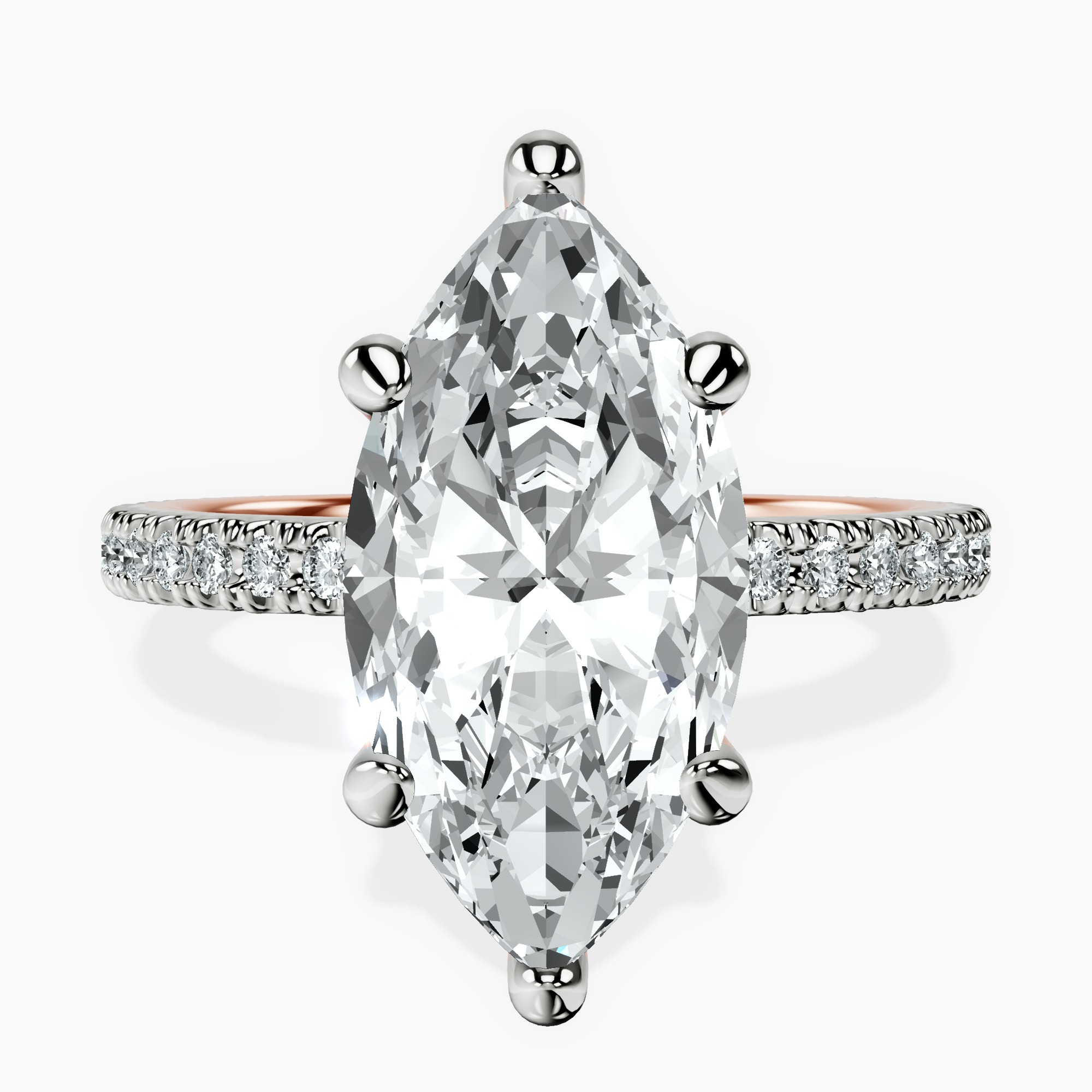 14kt Rose Gold Claire Full Eternity Lab Diamond Ring front image