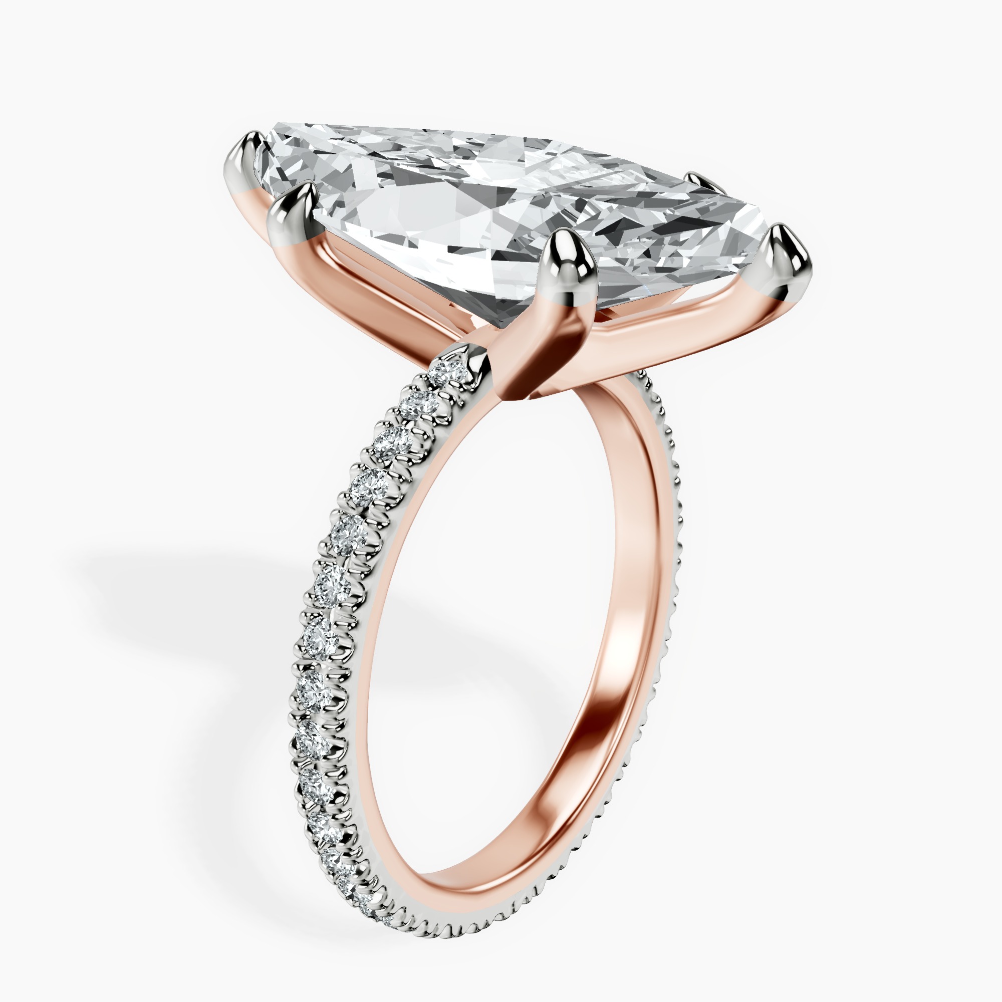 18kt Rose Gold Claire Full Eternity Lab Diamond Ring standing product image one