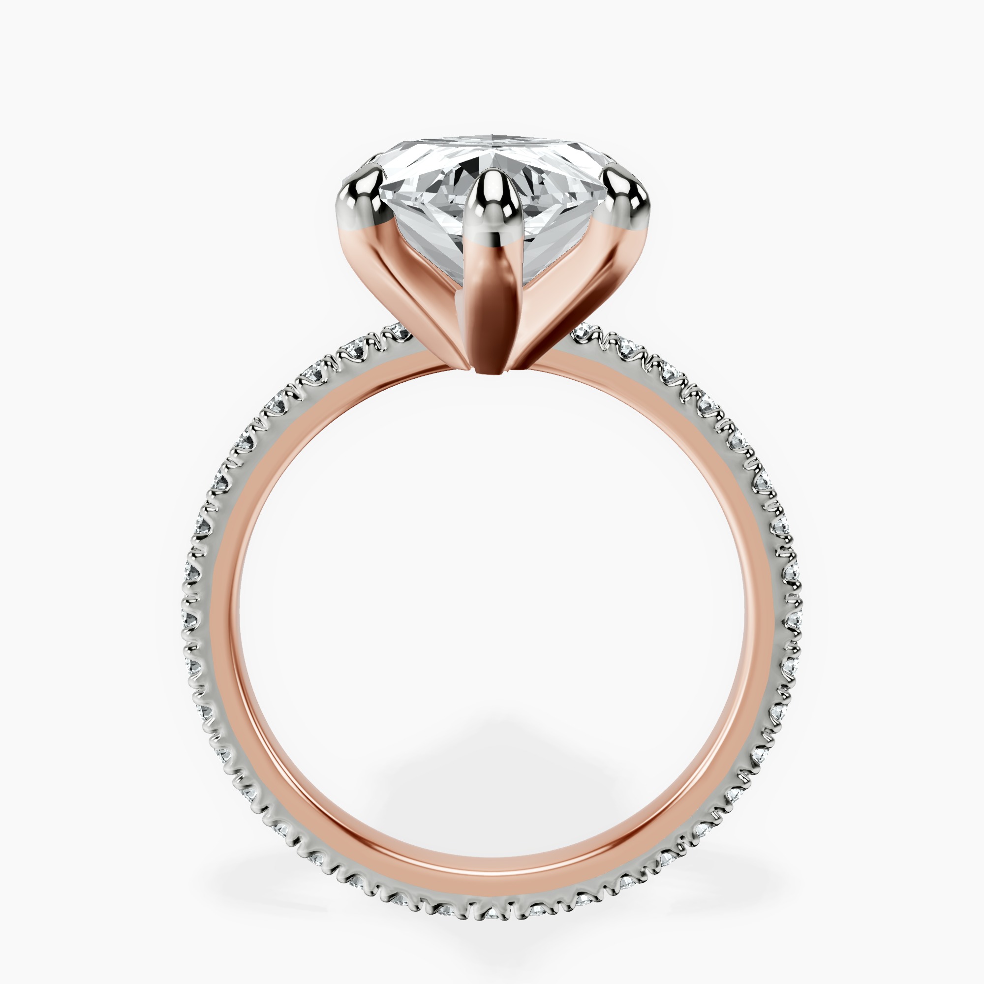 18kt Rose Gold Claire Full Eternity Lab Diamond Ring side right image one