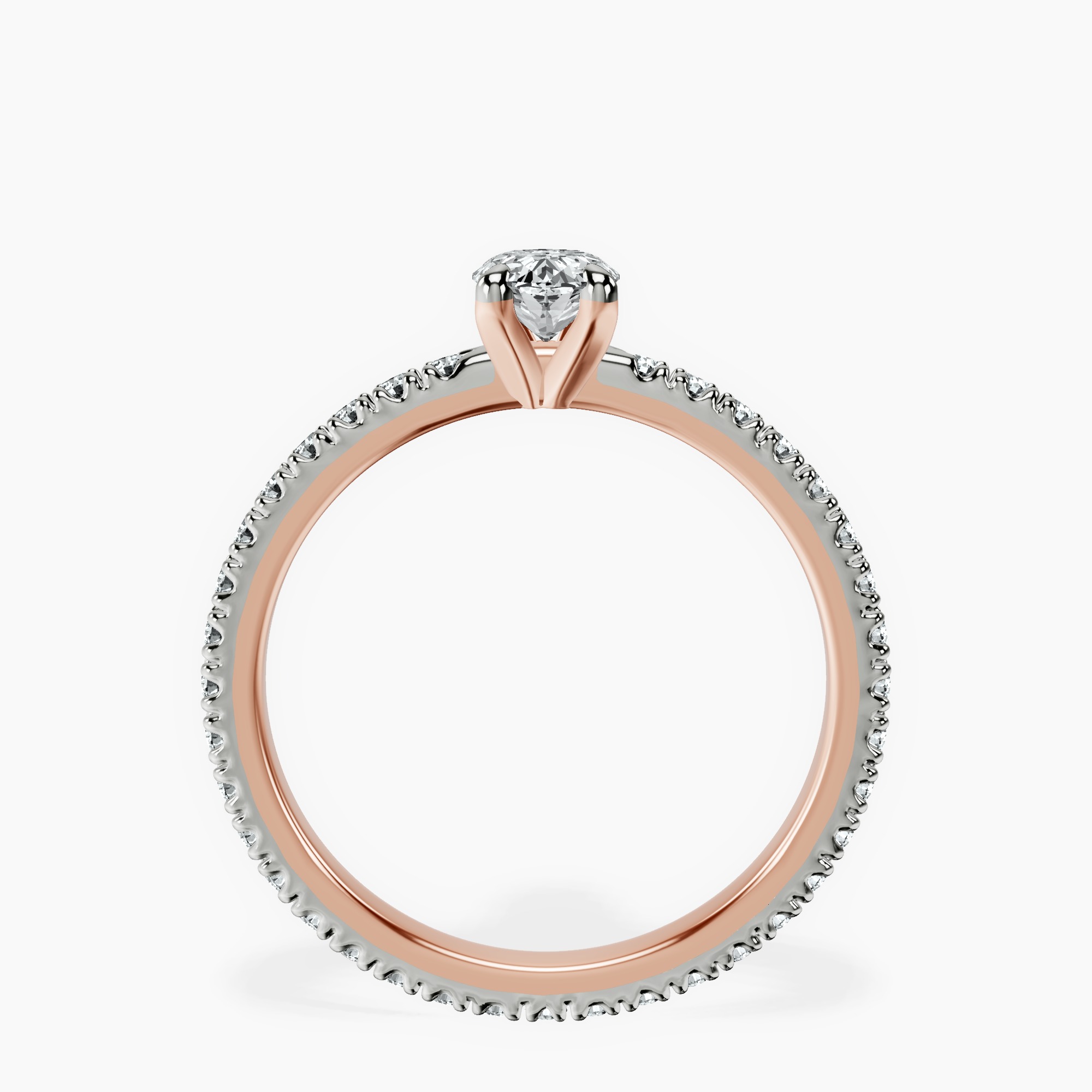18kt Rose Gold Claire Full Eternity Lab Diamond Ring side right image one