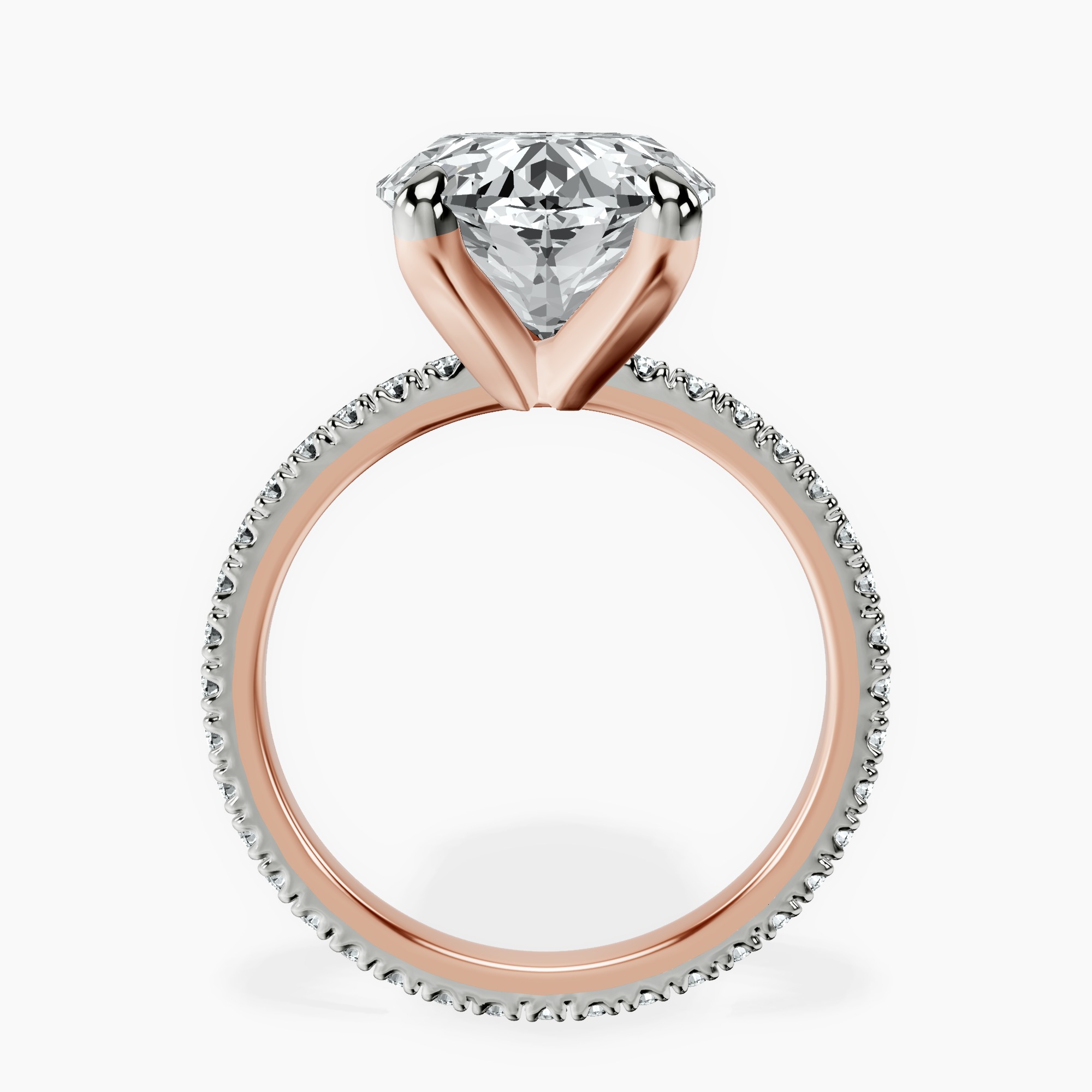 18kt Rose Gold Claire Full Eternity Lab Diamond Ring side right image one