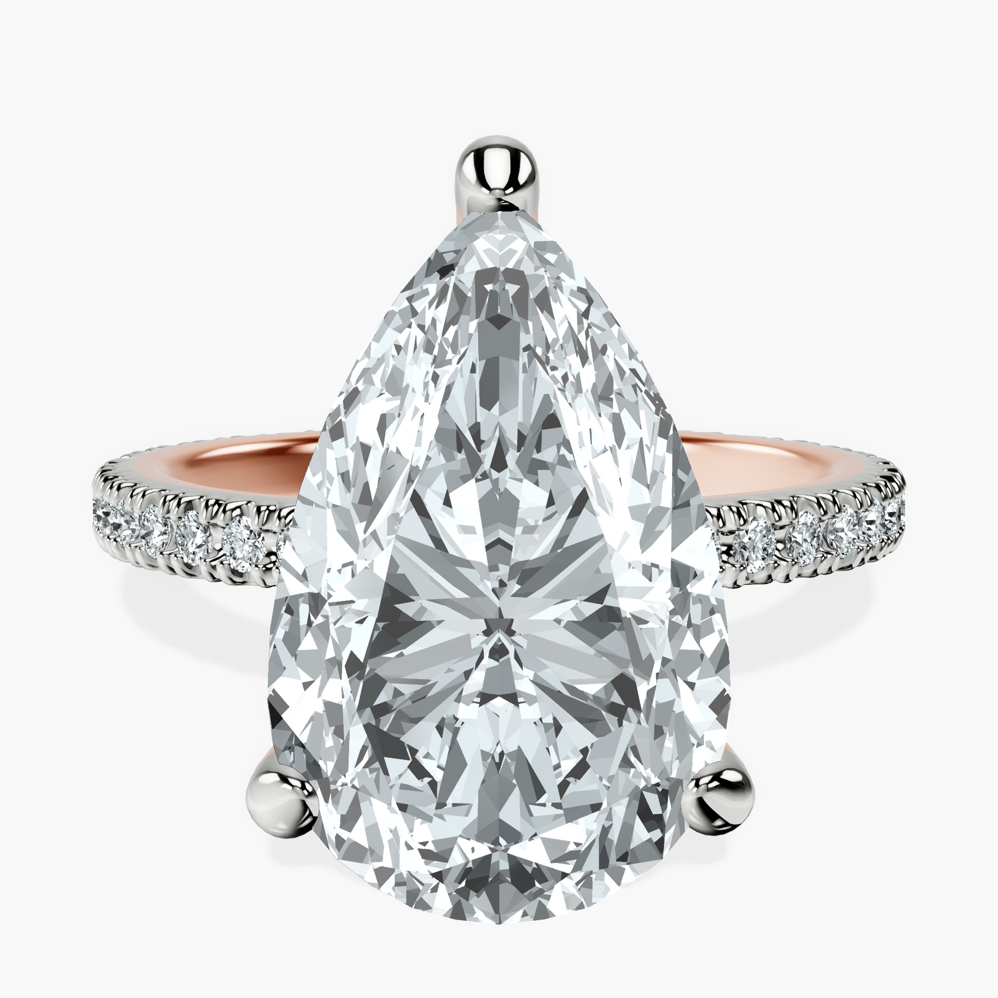 10kt Rose Gold Claire Full Eternity Lab Diamond Ring front image
