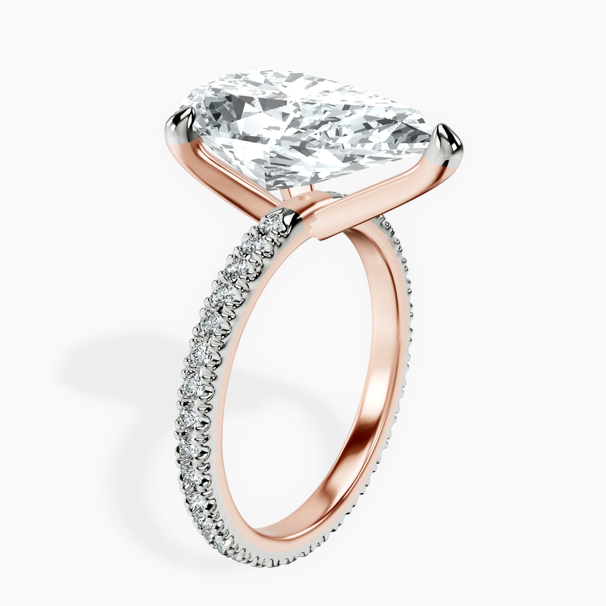 10kt Rose Gold Claire Full Eternity Lab Diamond Ring standing product image one