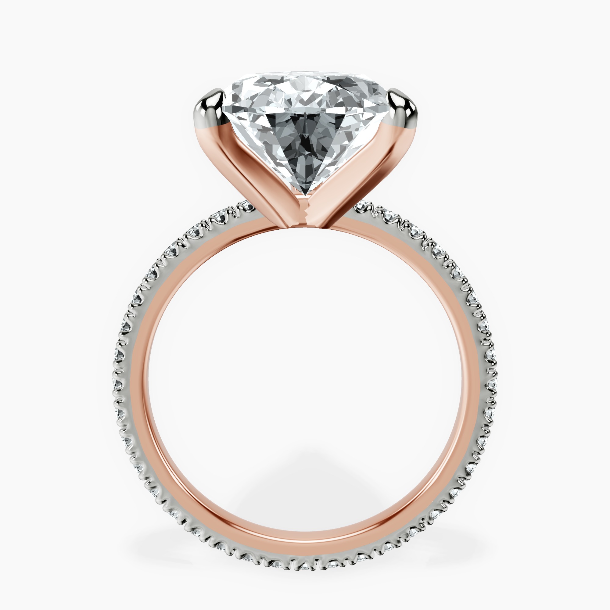 10kt Rose Gold Claire Full Eternity Lab Diamond Ring side right image one