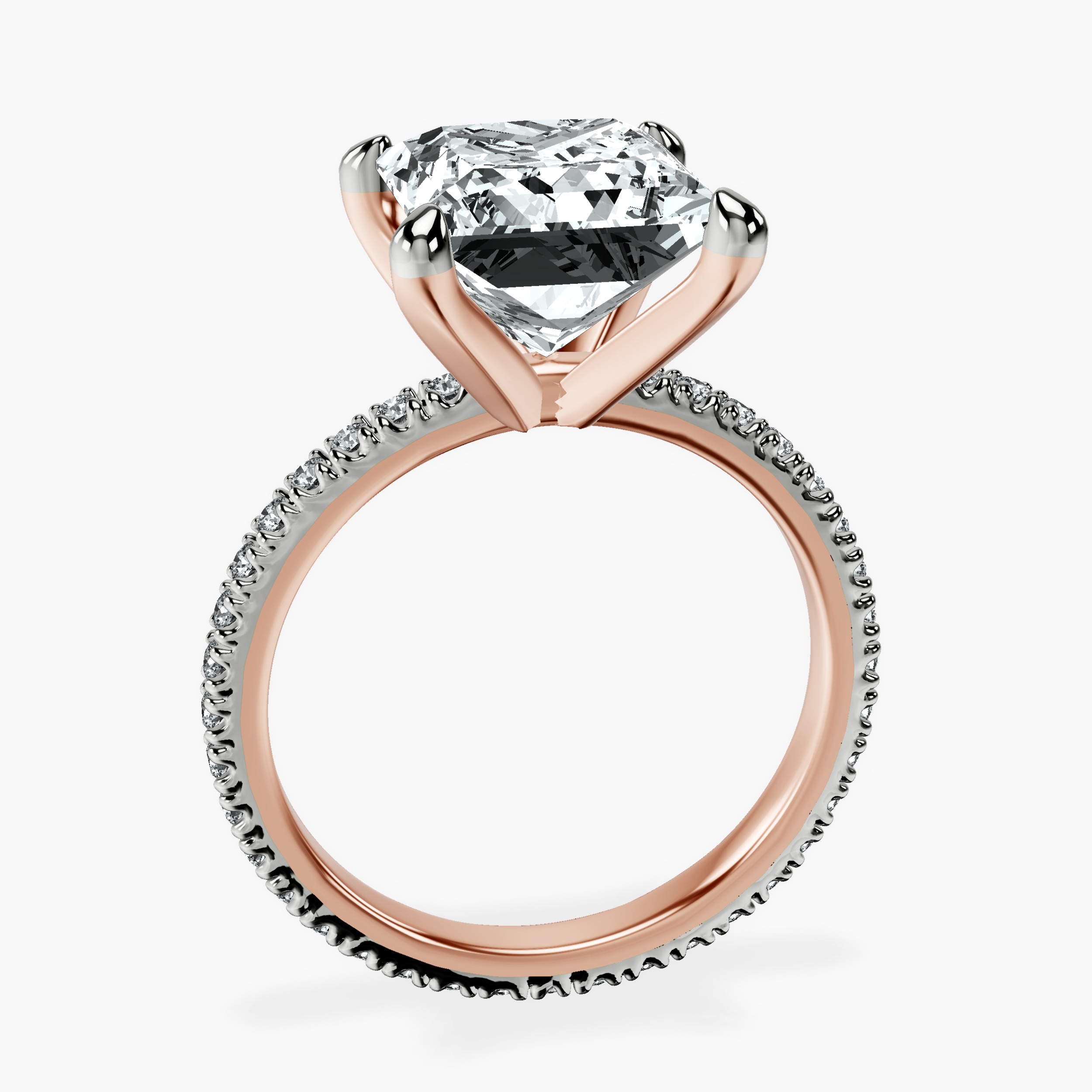 18kt Rose Gold Claire Full Eternity Lab Diamond Ring side right image one