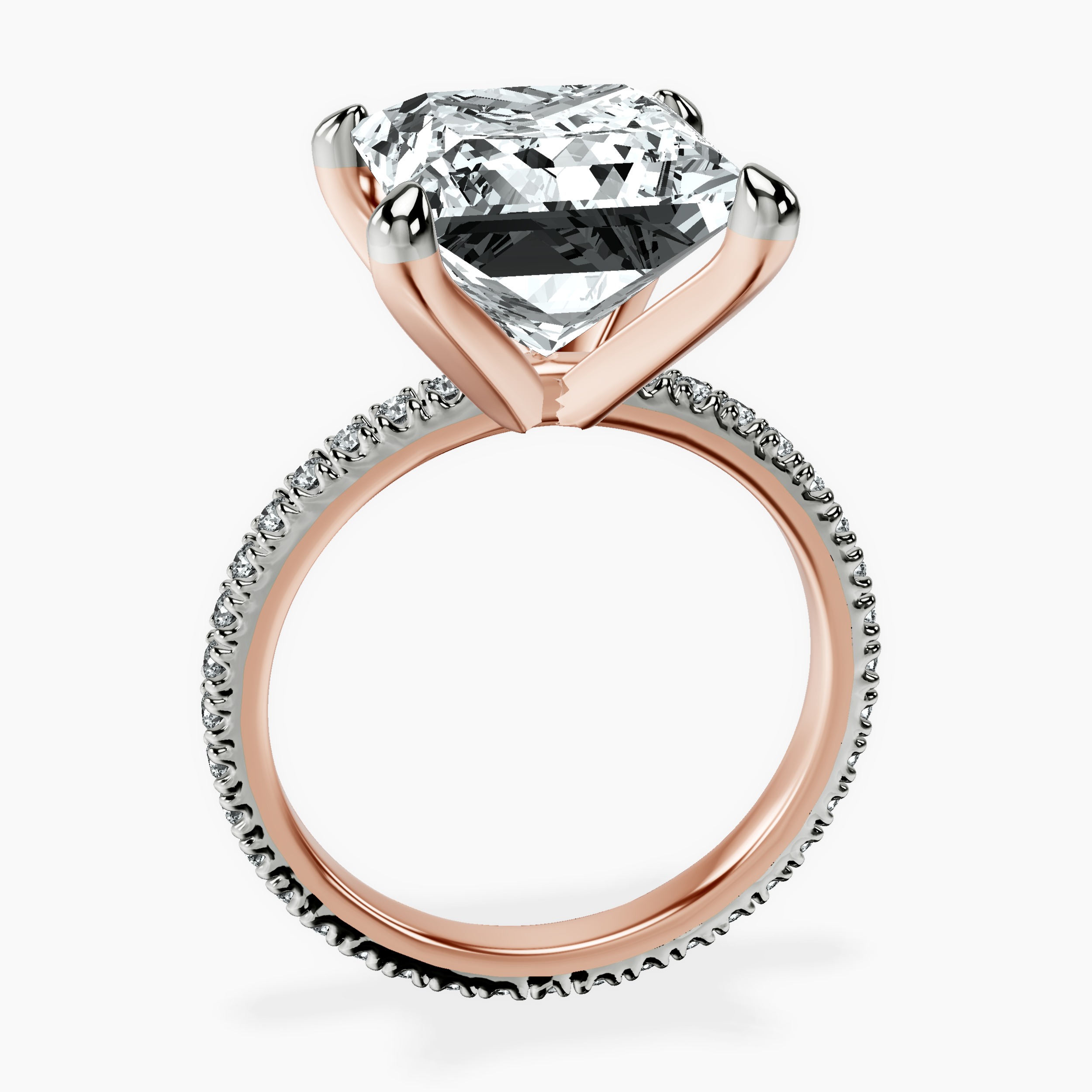 10kt Rose Gold Claire Full Eternity Lab Diamond Ring side right image one