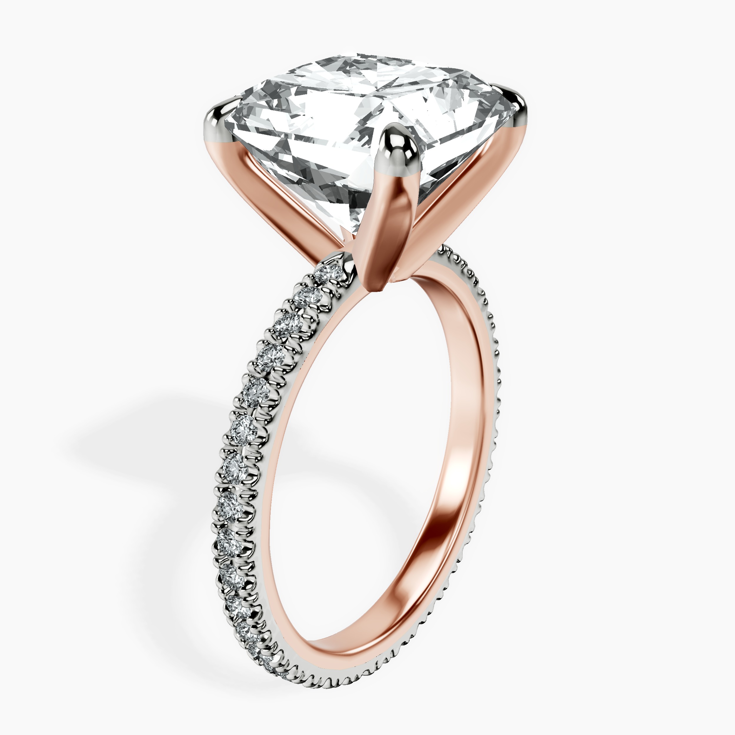 18kt Rose Gold Claire Full Eternity Lab Diamond Ring standing product image one