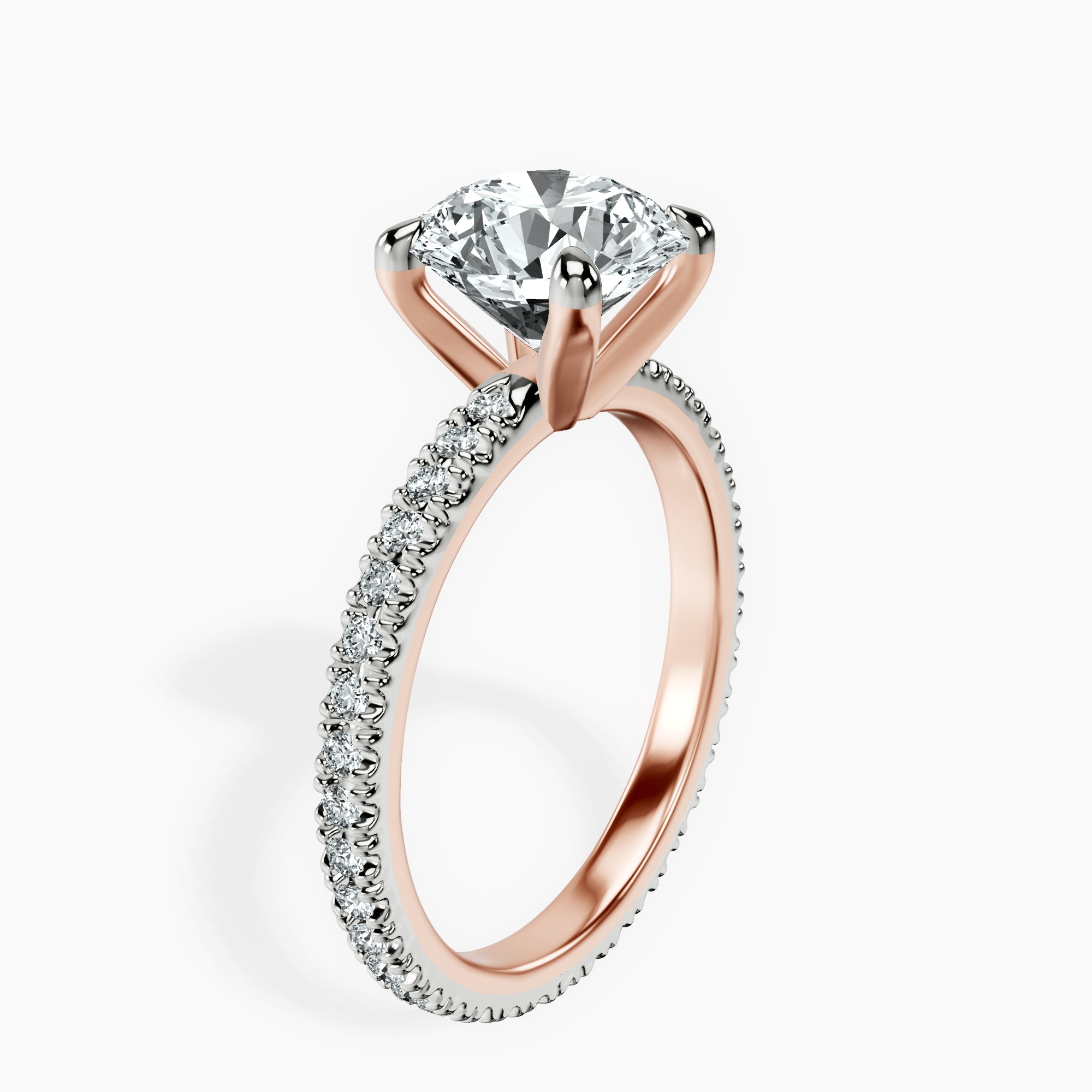18kt Rose Gold Claire Full Eternity Lab Diamond Ring standing product image one