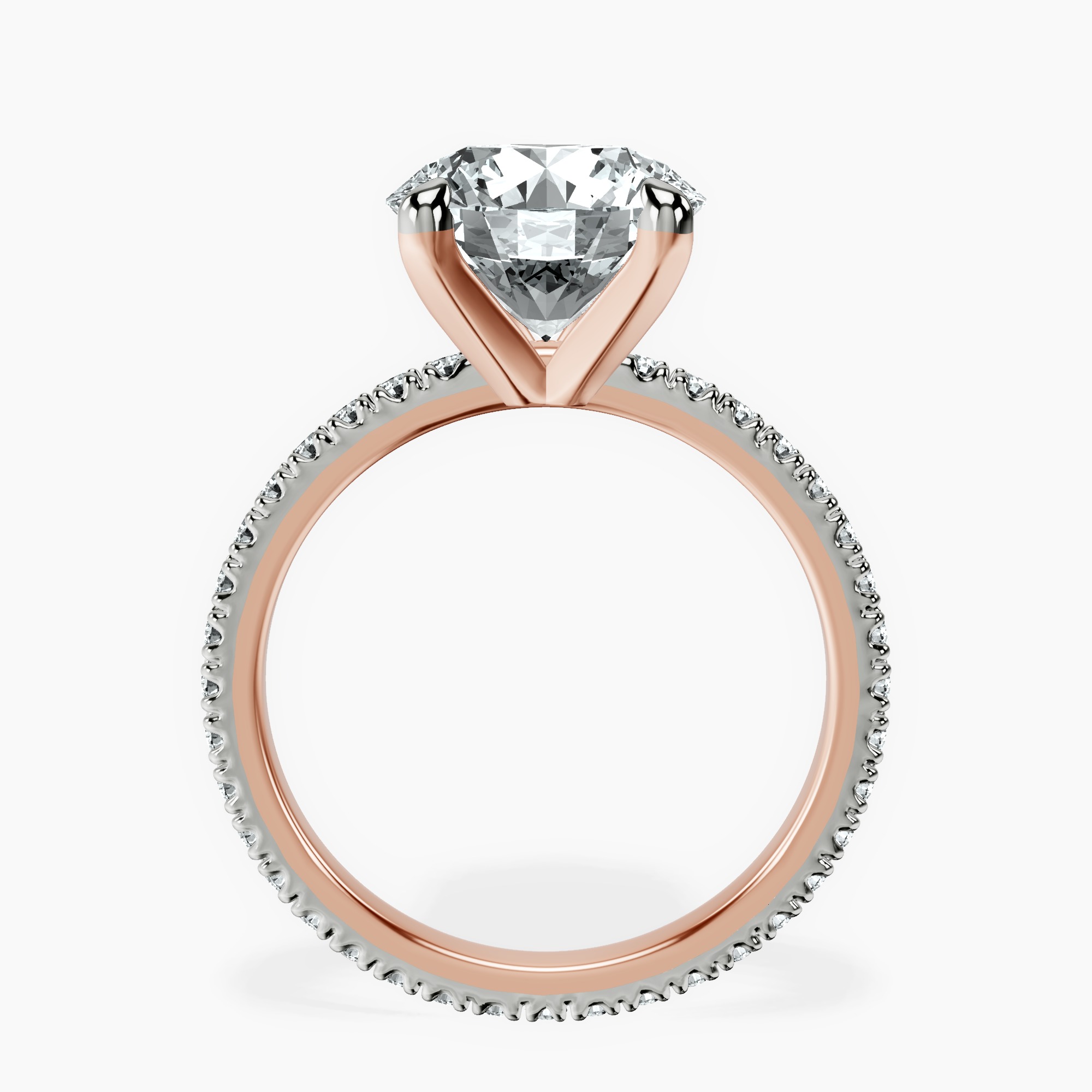 10kt Rose Gold Claire Full Eternity Lab Diamond Ring side right image one