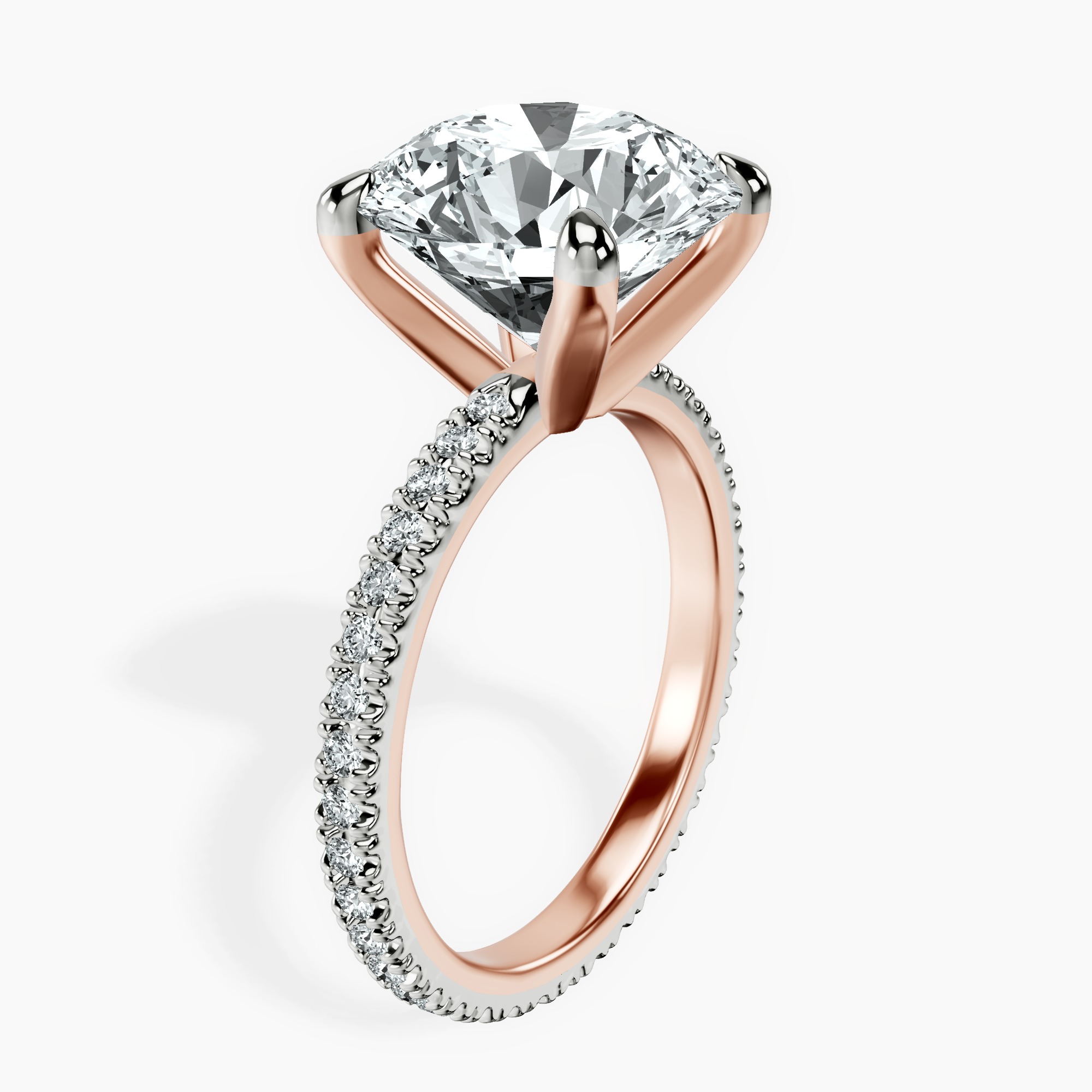 18kt Rose Gold Claire Full Eternity Lab Diamond Ring standing product image one