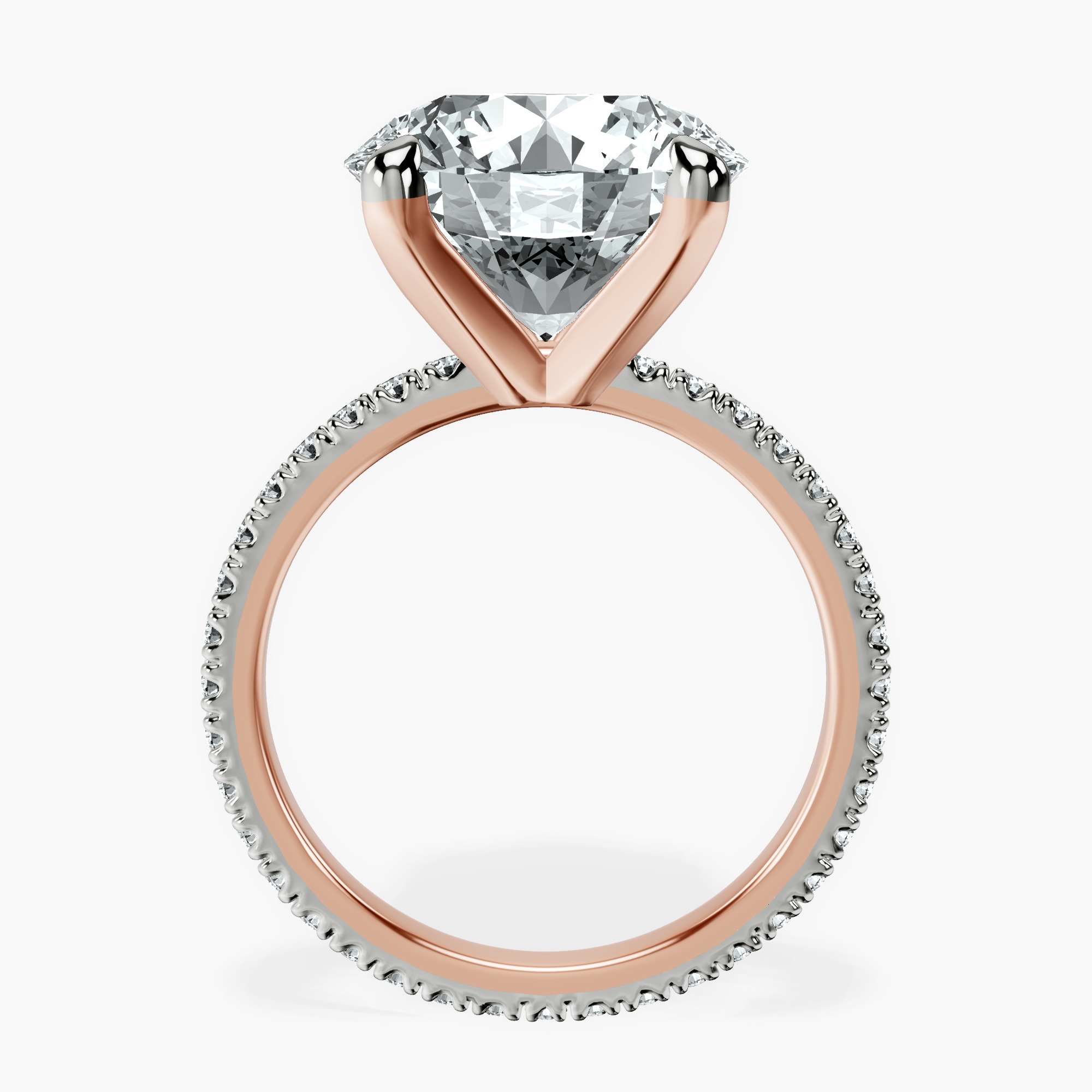 14kt Rose Gold Claire Full Eternity Lab Diamond Ring side right image one