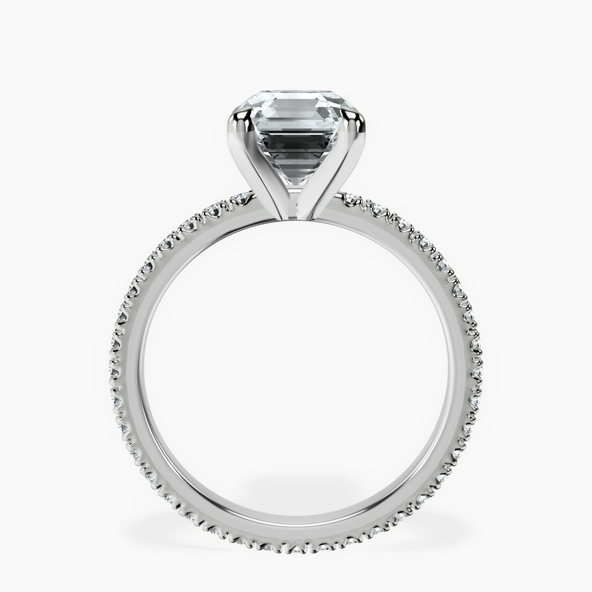 Platinum Claire Full Eternity Lab Diamond Ring side right image one