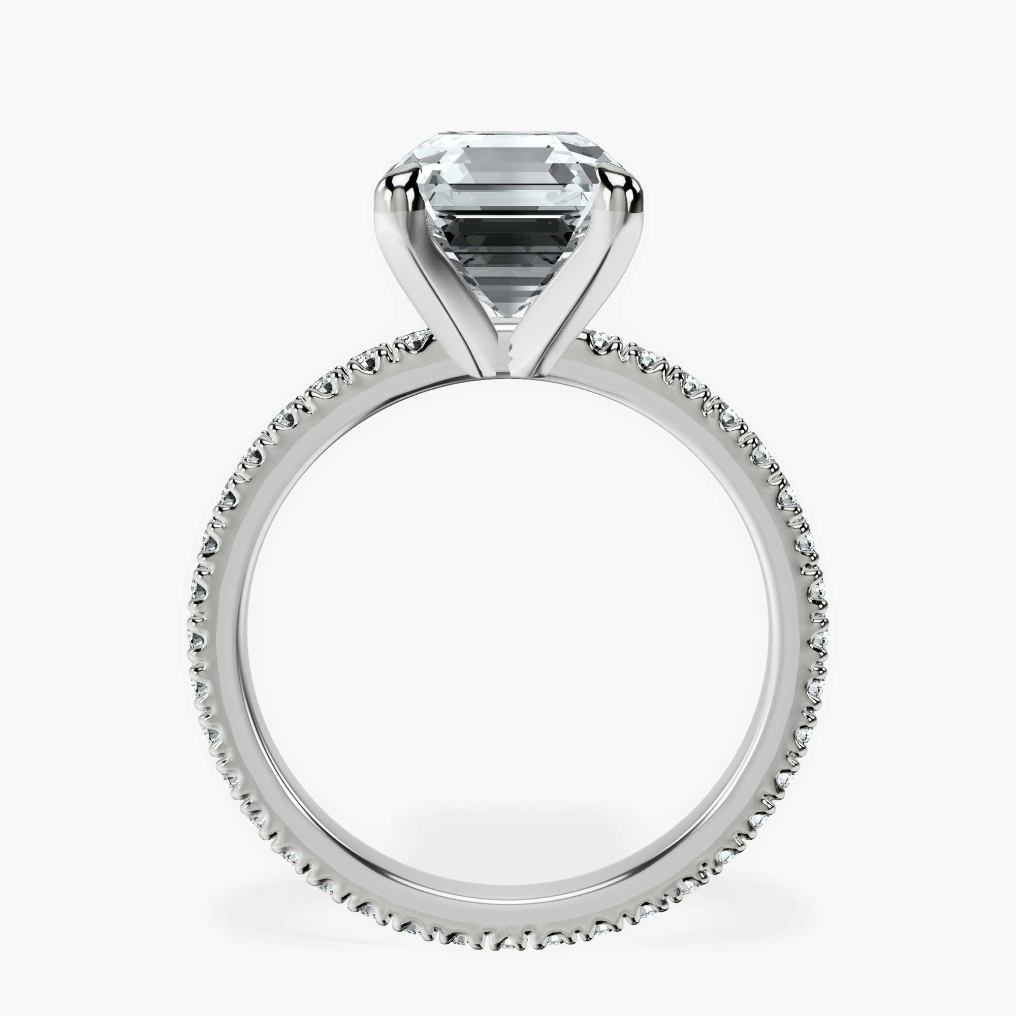 Platinum Claire Full Eternity Lab Diamond Ring side right image one