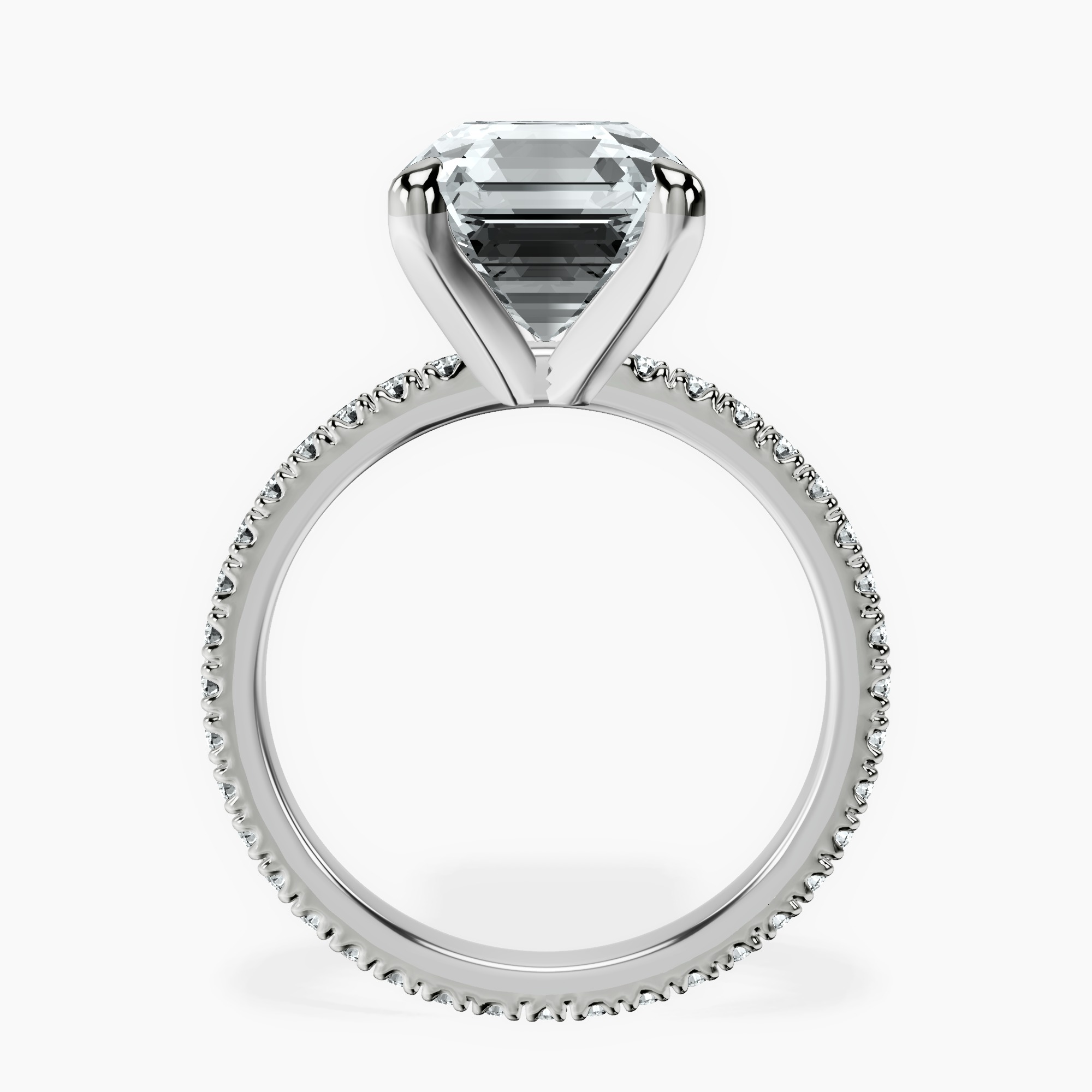 14kt White Gold Claire Full Eternity Lab Diamond Ring side right image one