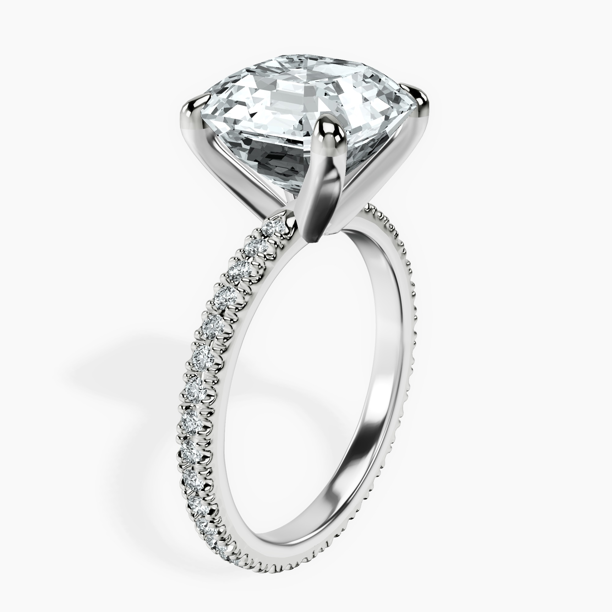 Platinum Claire Full Eternity Lab Diamond Ring standing product image one