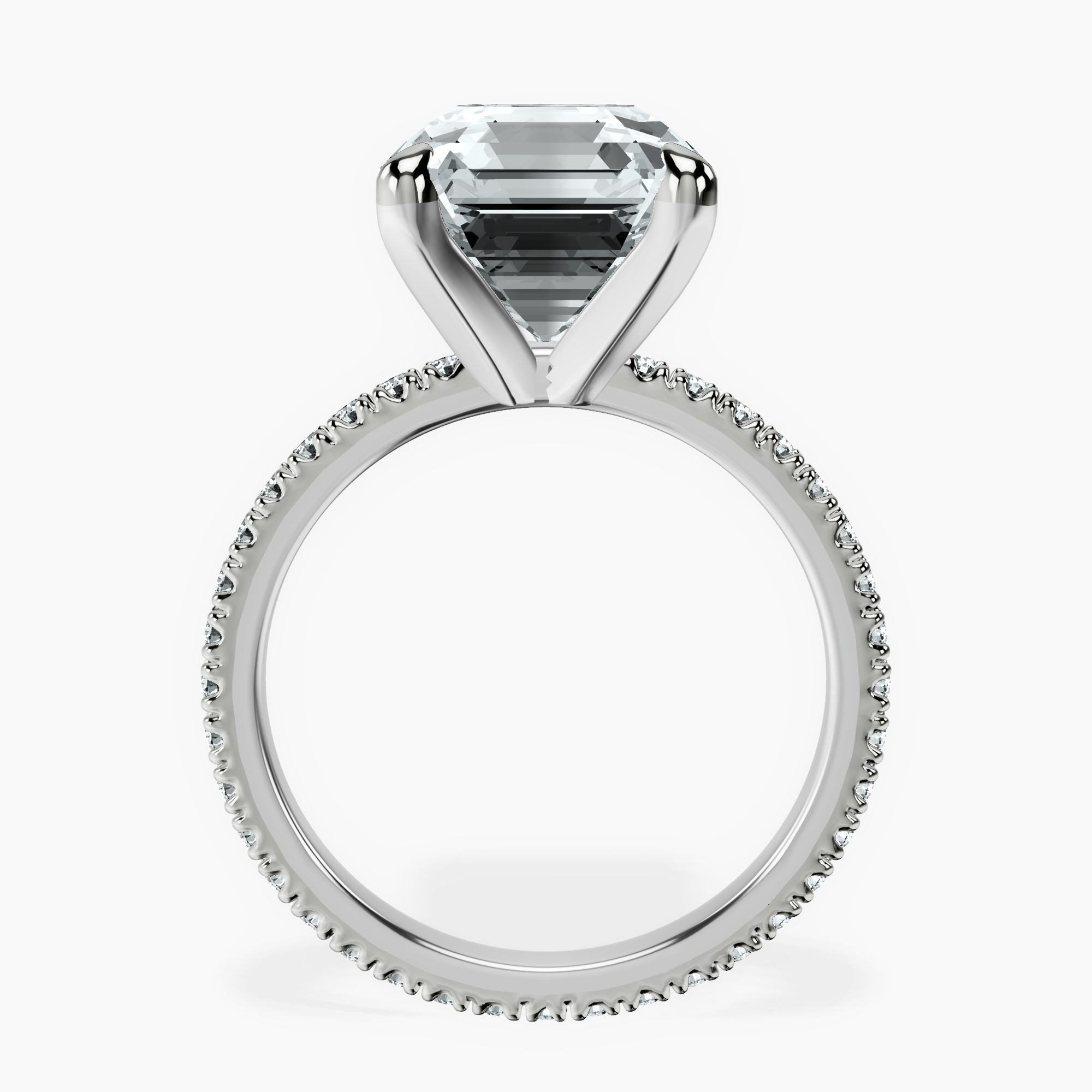 Platinum Claire Full Eternity Lab Diamond Ring side right image one